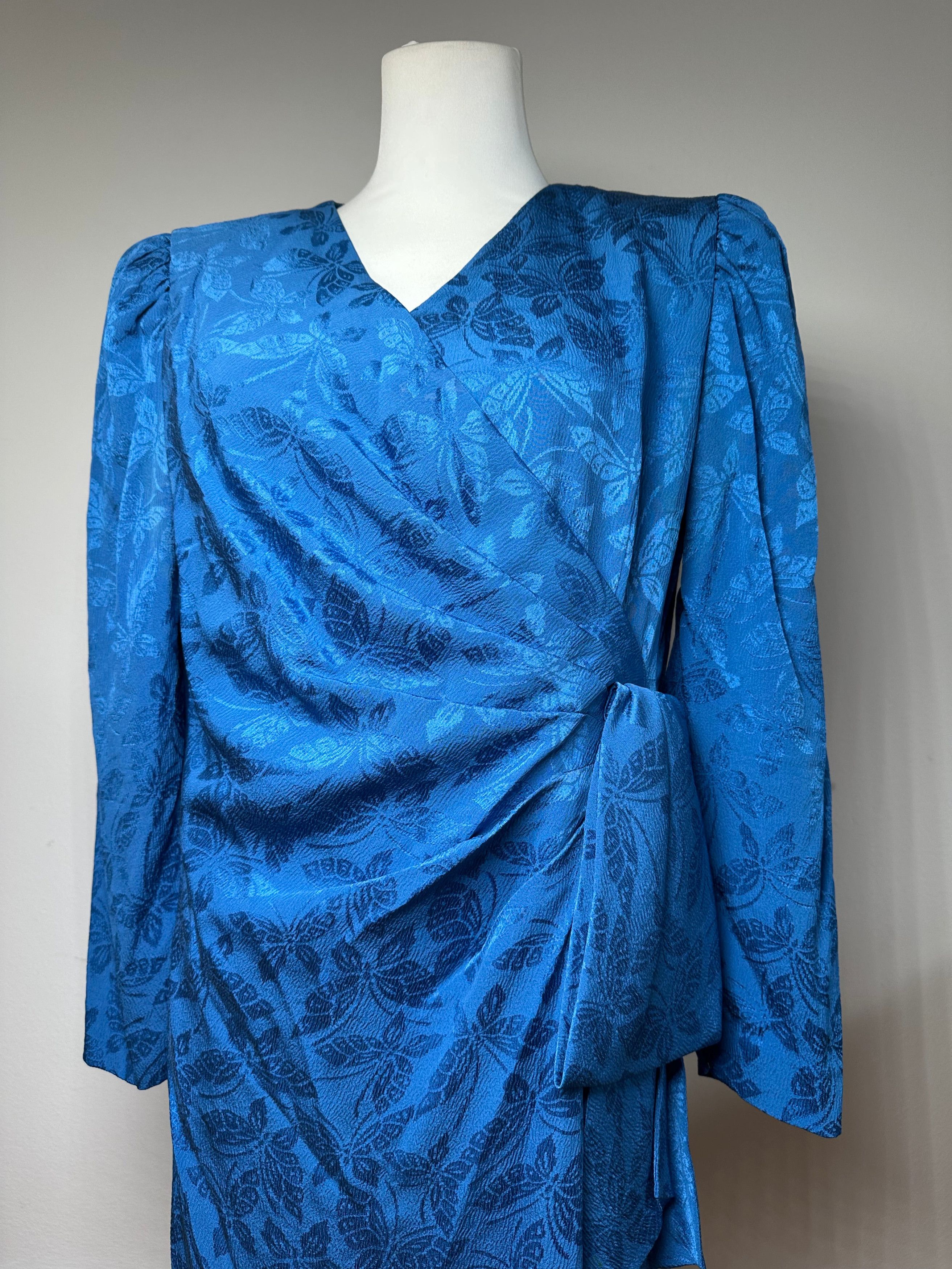 Givenchy Vintage Abstract Dress Blue Size L / US 10 / IT 46 - 7 Thumbnail