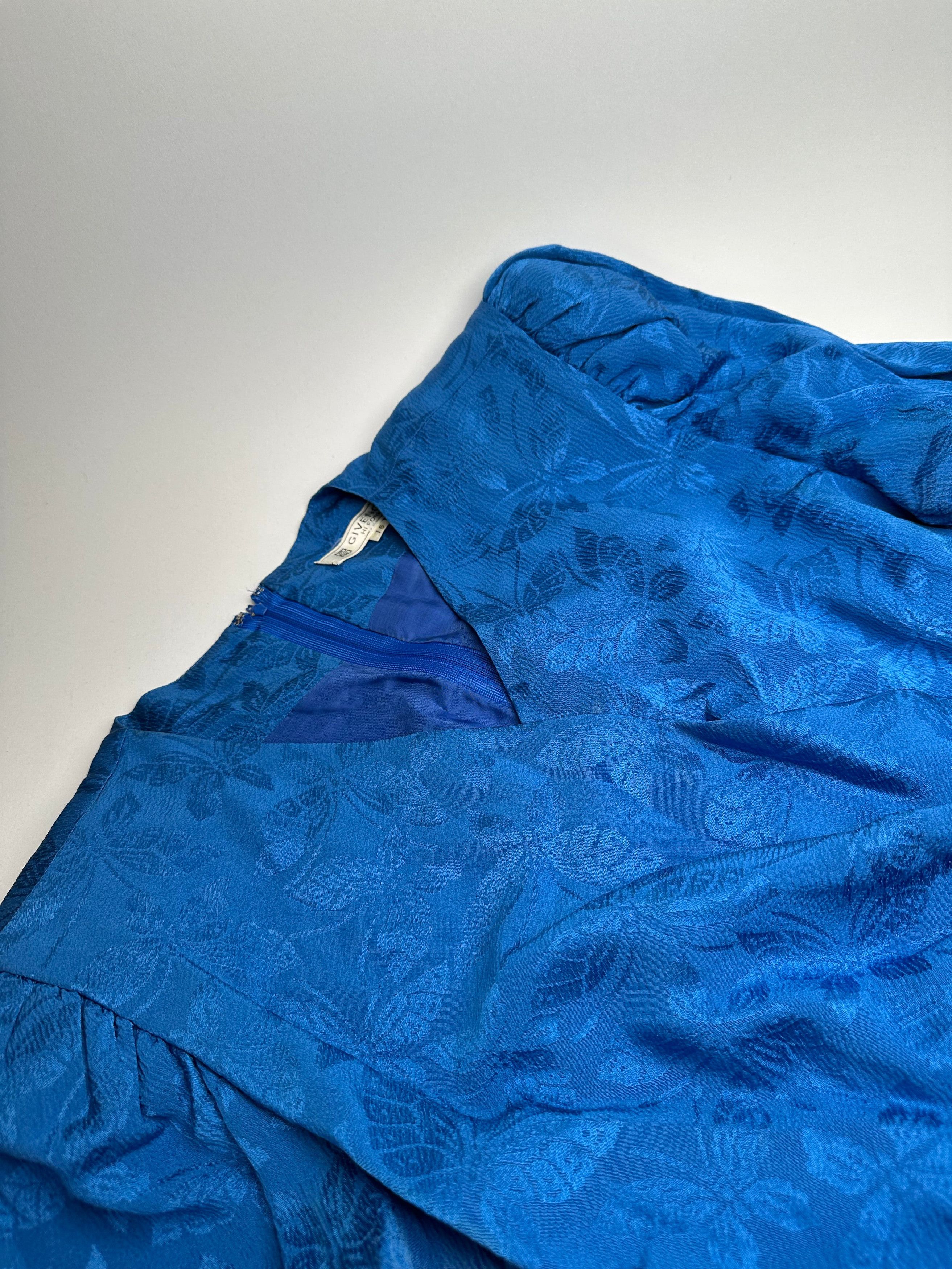Givenchy Vintage Abstract Dress Blue Size L / US 10 / IT 46 - 6 Thumbnail