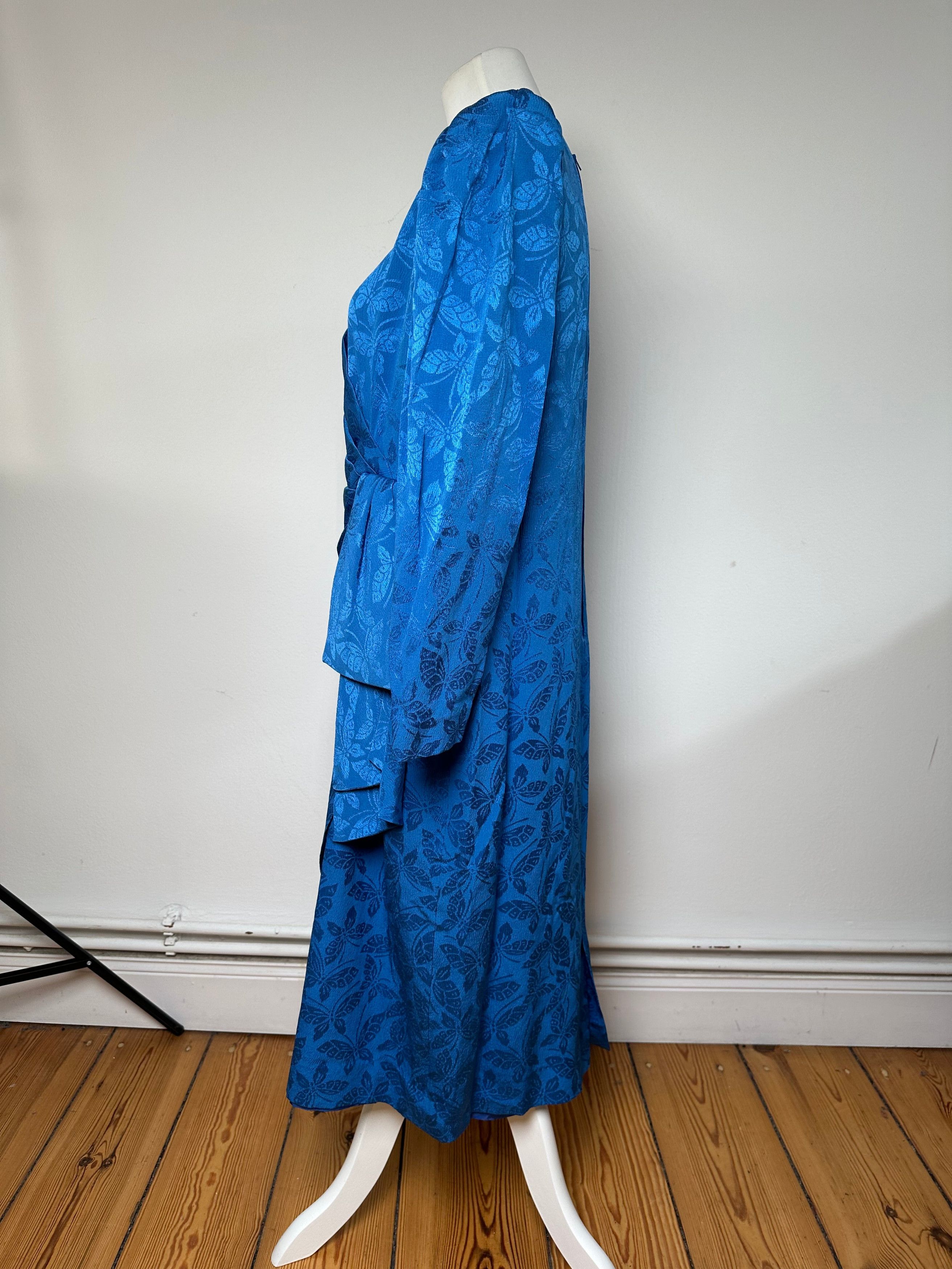 Givenchy Vintage Abstract Dress Blue Size L / US 10 / IT 46 - 2 Thumbnail