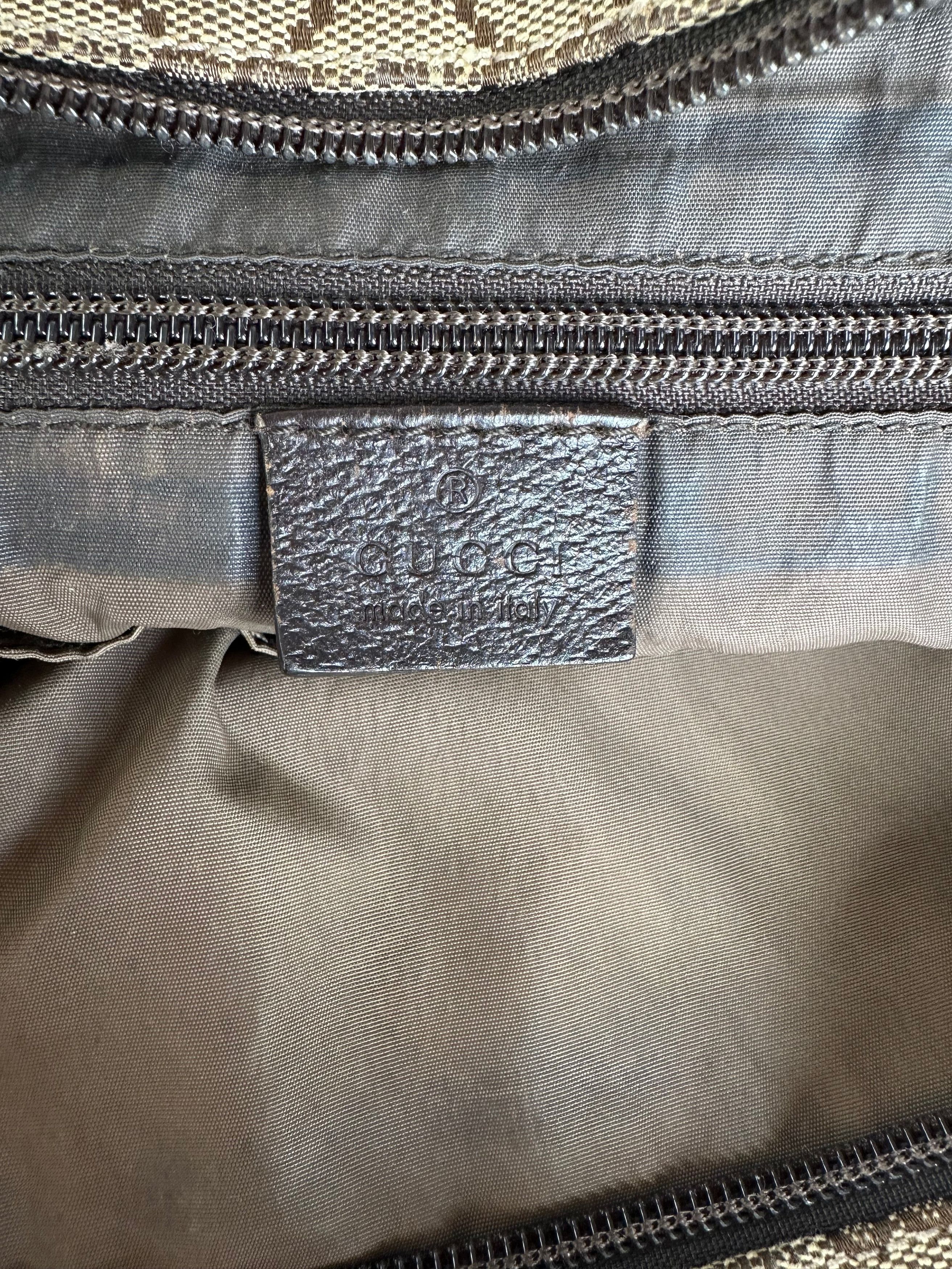 Gucci Vintage GG Monogram Handbag Beige Brown Size ONE SIZE - 5 Thumbnail