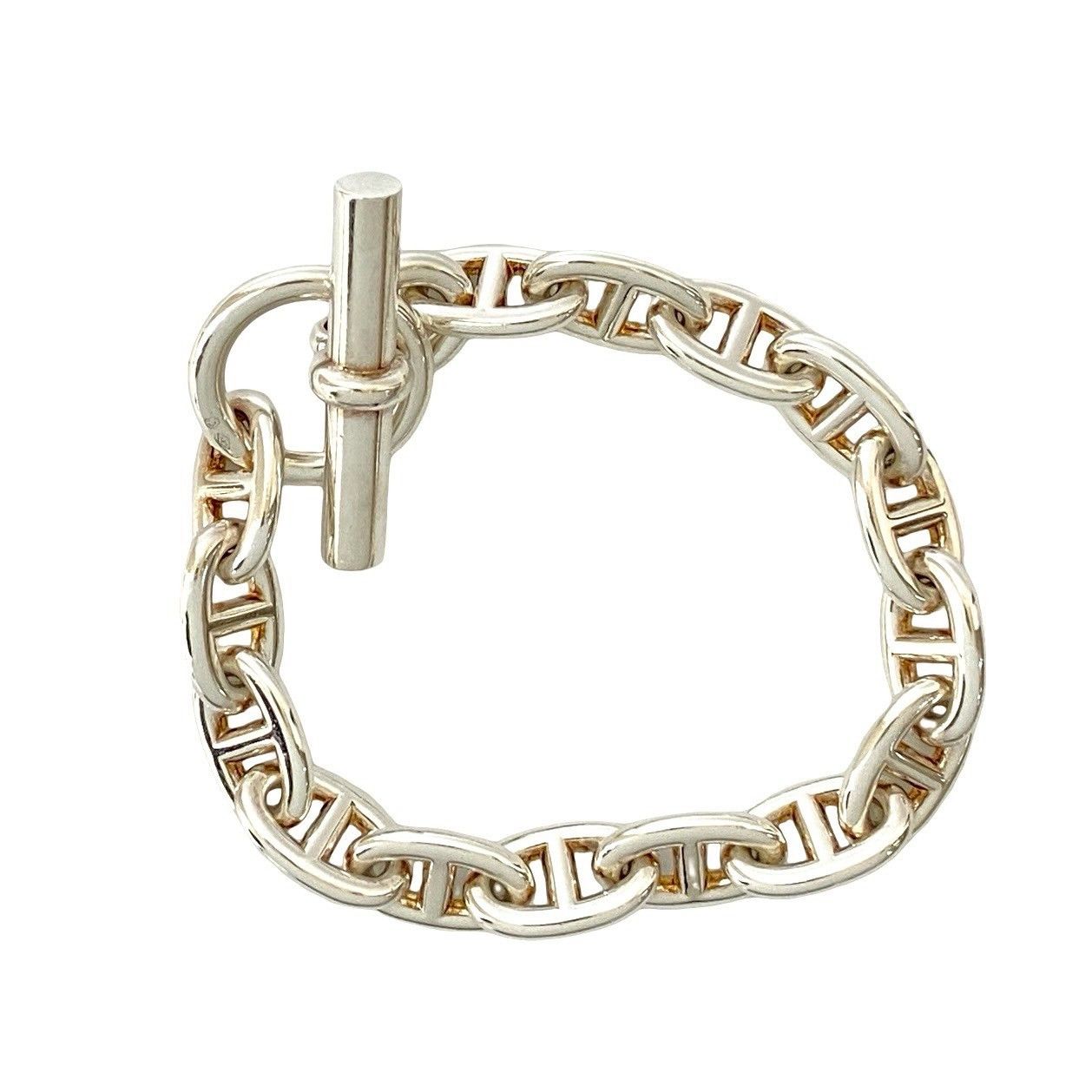 Hermes Hermes Hermes Chaine d’Ancre MM15 Silver Bracelet Precious Metal Bracelet DUTY FREE for USA Size ONE SIZE - 2 Thumbnail