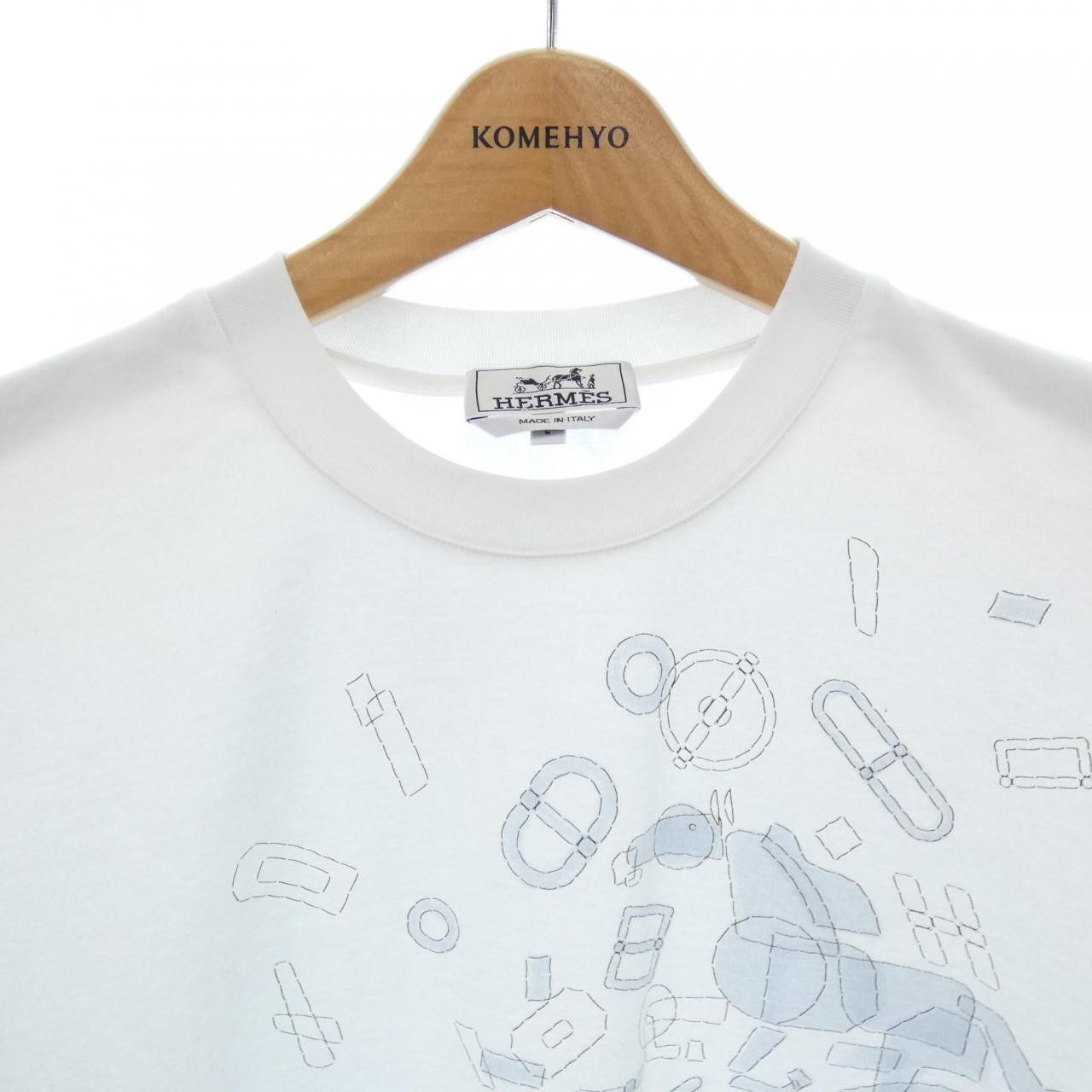 Hermes Hermes Hermes T Shirt Textile T-Shirts DUTY FREE for USA Size ONE SIZE - 5 Thumbnail