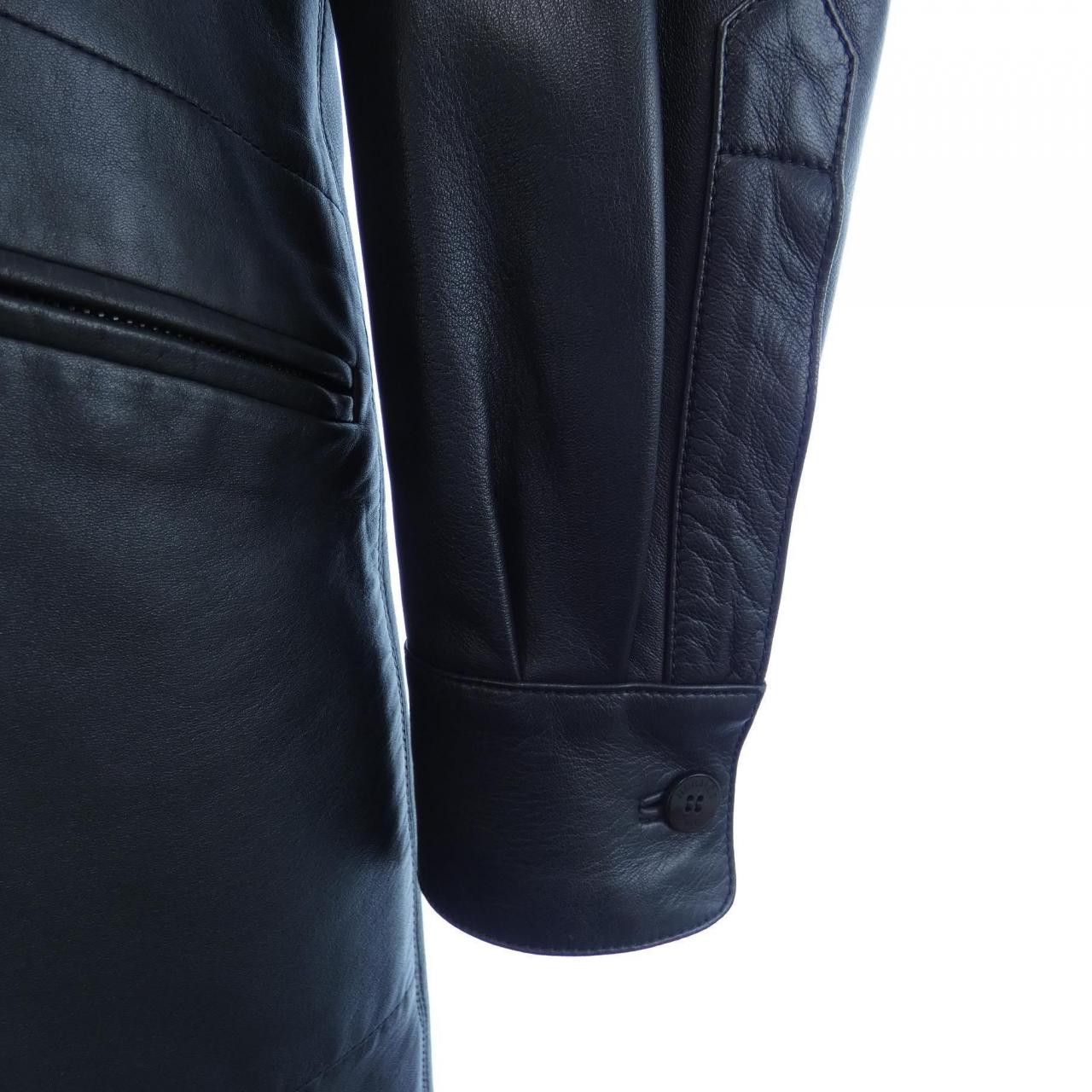 Hermes Hermes Hermes Lambskin Coat Leather Outerwear DUTY FREE for USA Size ONE SIZE - 6 Thumbnail