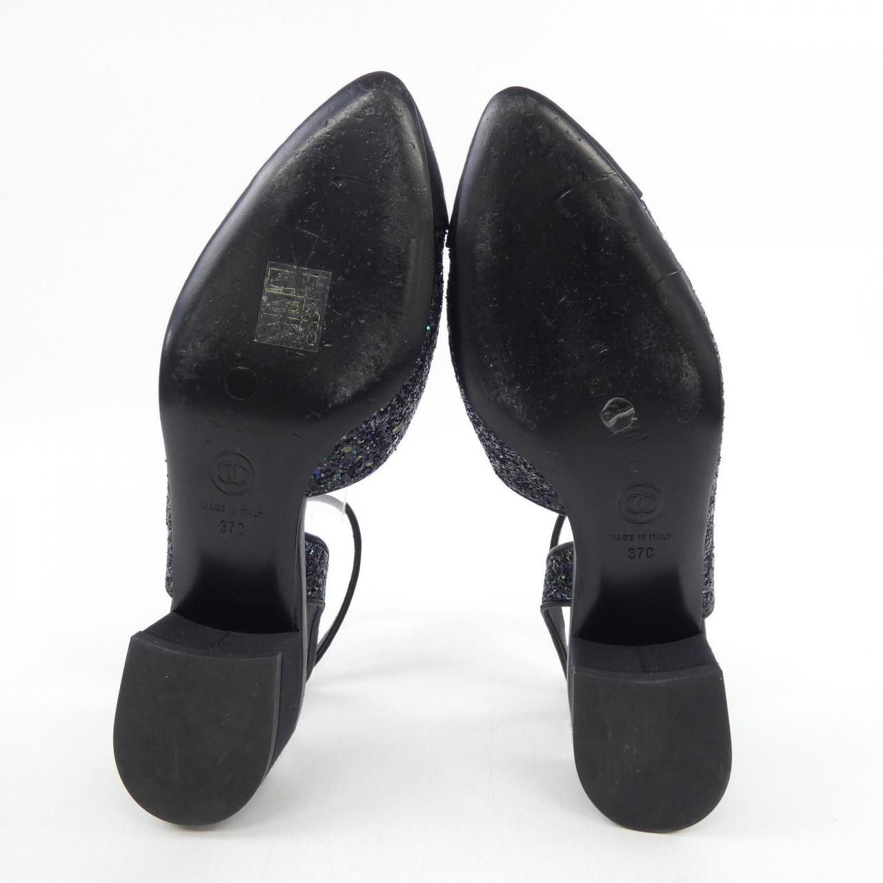 Chanel Chanel Chanel Open Shoes Shoes Leather Shoes G37594Y55352 DUTY FREE for USA Size ONE SIZE - 4 Thumbnail