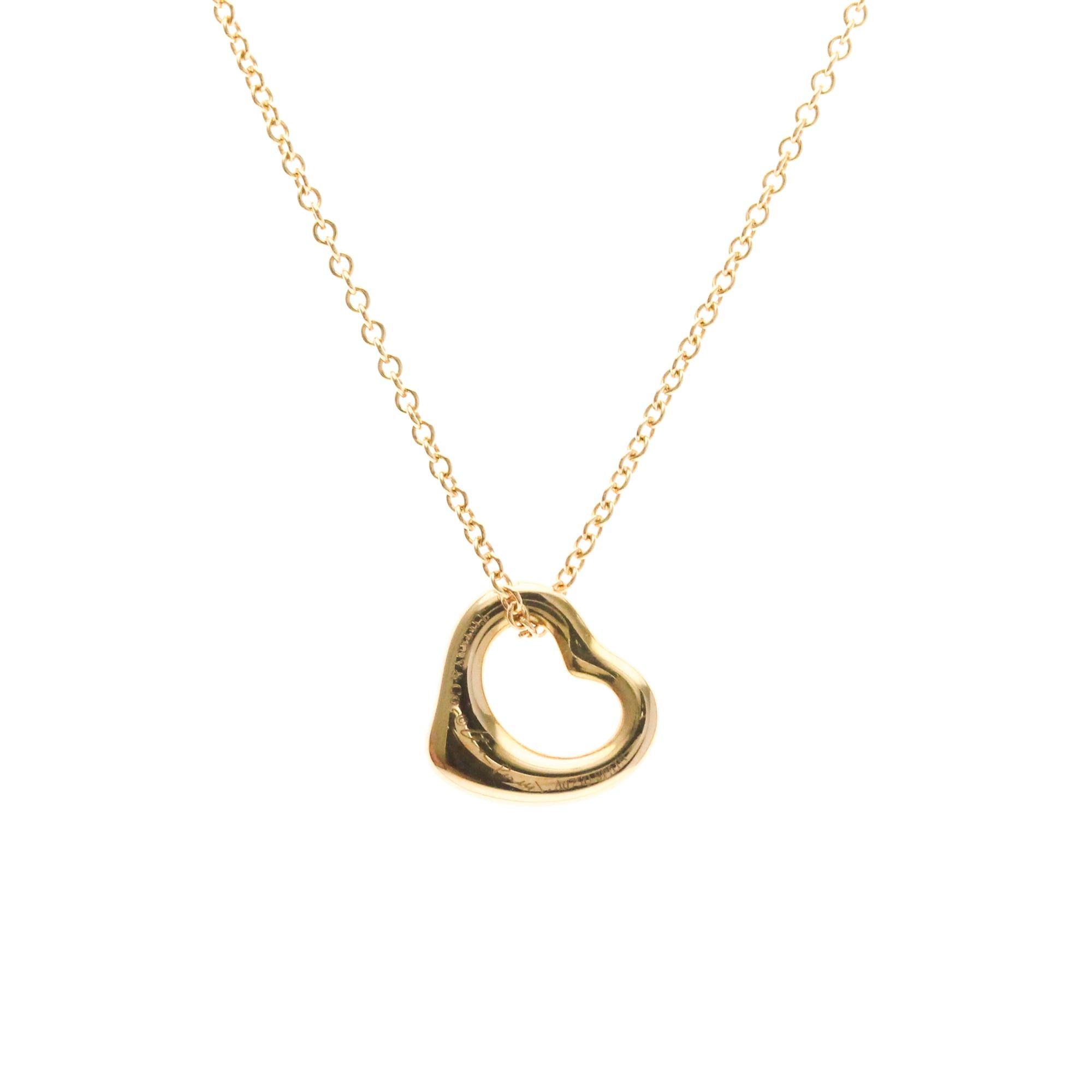 Tiffany & Co. Tiffany Open Heart Pink Gold (18K) No Stone Women,Men Fashion Pendant Necklace (Pink Gold) Size ONE SIZE - 2 Thumbnail