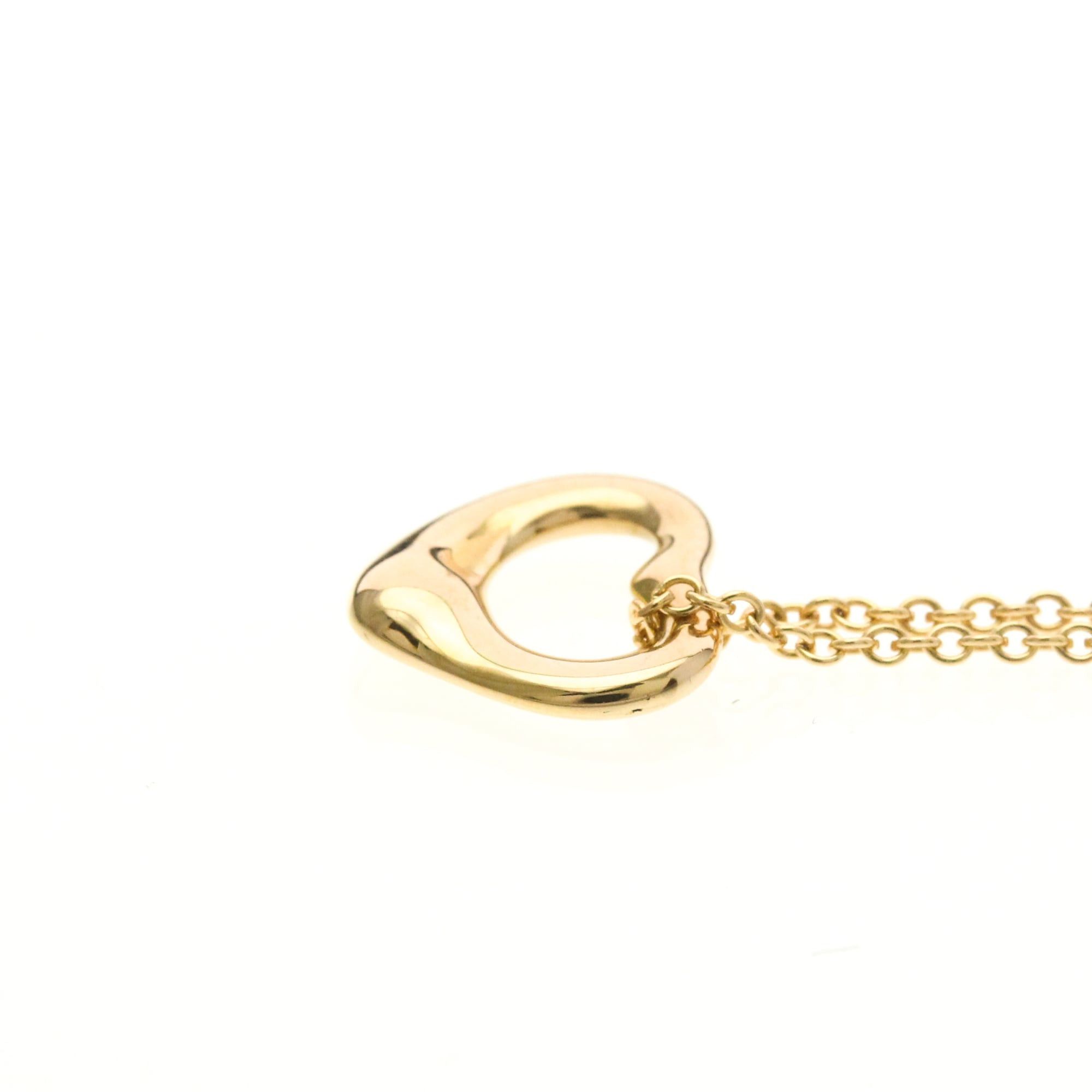 Tiffany & Co. Tiffany Open Heart Pink Gold (18K) No Stone Women,Men Fashion Pendant Necklace (Pink Gold) Size ONE SIZE - 3 Thumbnail