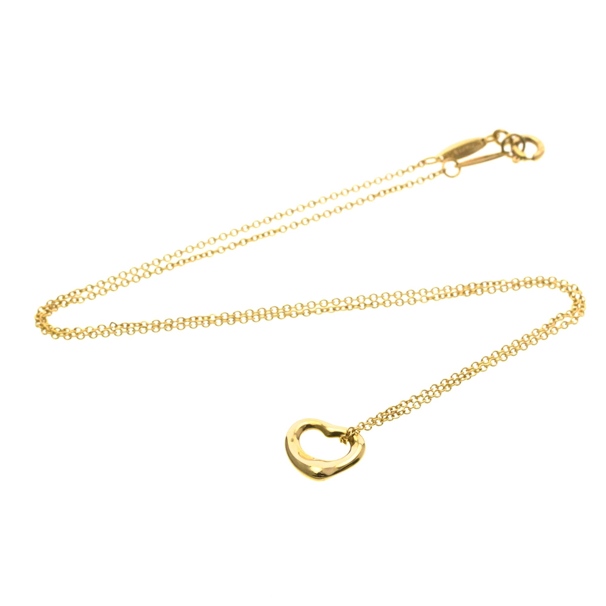 Tiffany & Co. Tiffany Open Heart Pink Gold (18K) No Stone Women,Men Fashion Pendant Necklace (Pink Gold) Size ONE SIZE - 15 Thumbnail