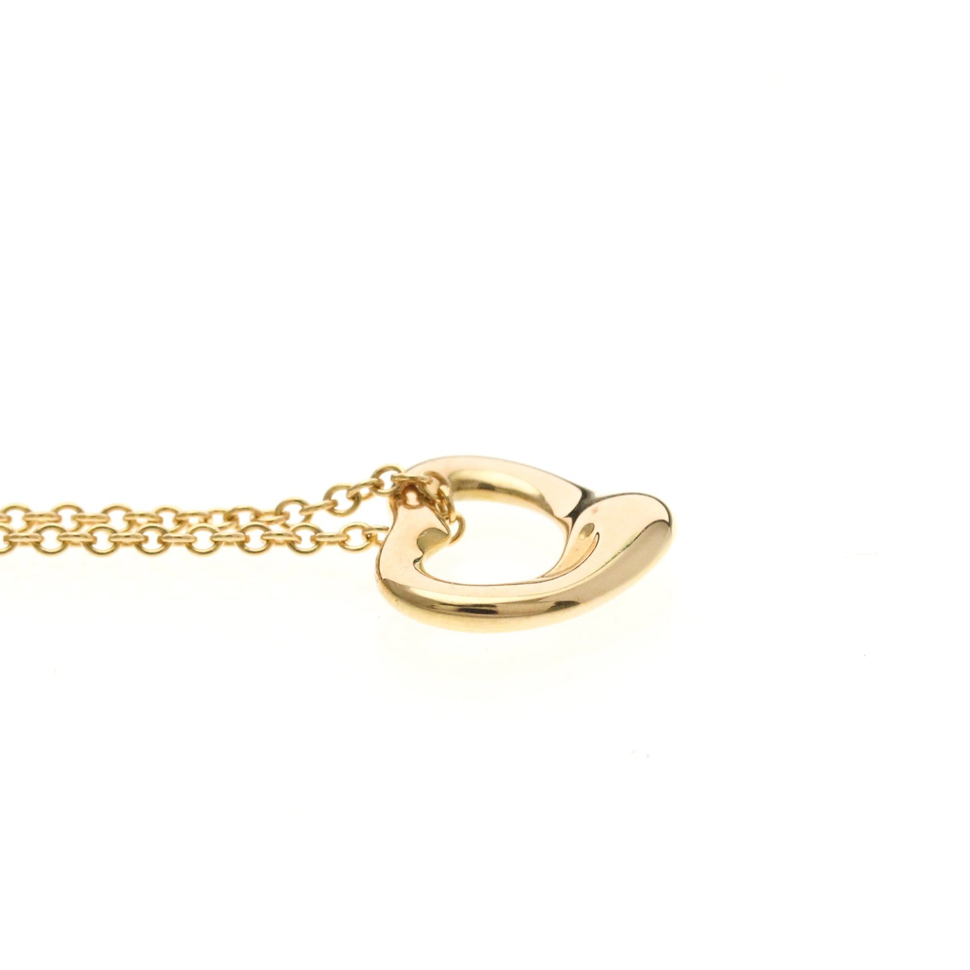 Tiffany & Co. Tiffany Open Heart Pink Gold (18K) No Stone Women,Men Fashion Pendant Necklace (Pink Gold) Size ONE SIZE - 5 Thumbnail