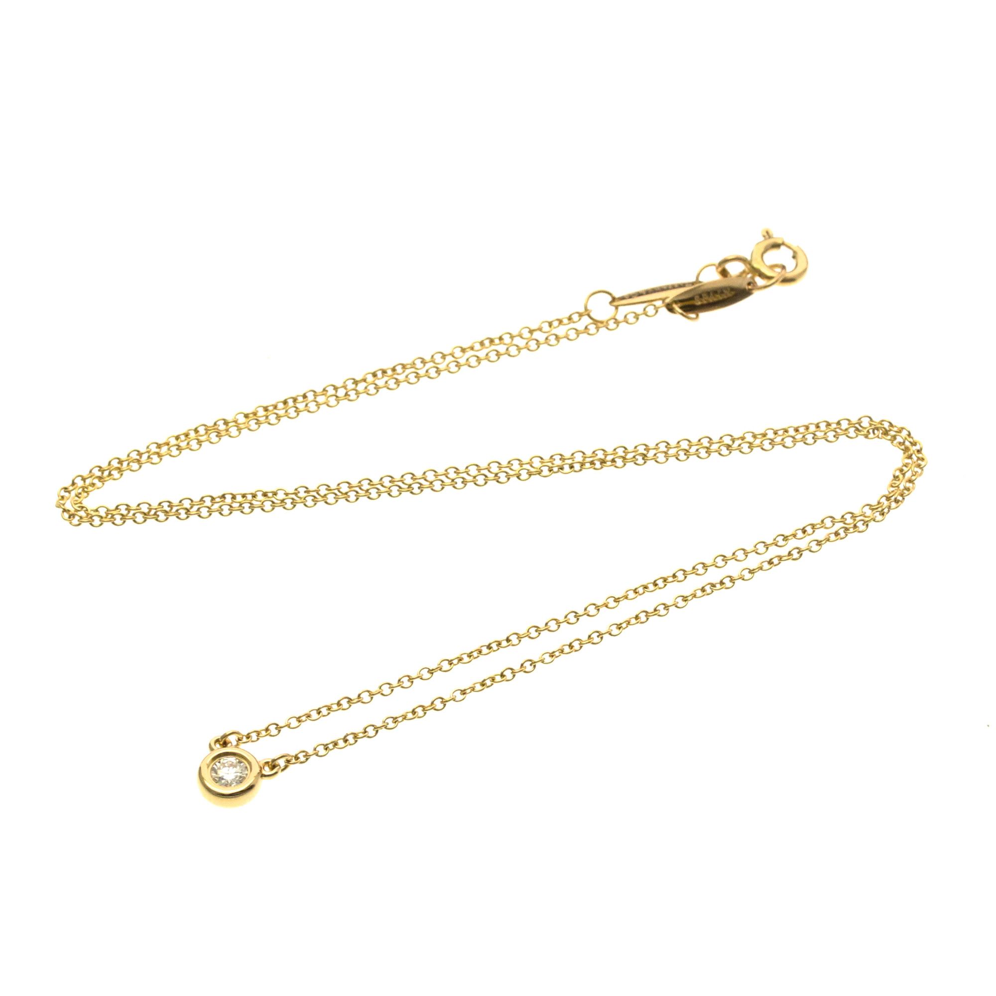 Tiffany & Co. Tiffany Diamonds By The Yard Pink Gold (18K) Diamond Men,Women Fashion Pendant Necklace (Pink Gold) Size ONE SIZE - 16 Thumbnail