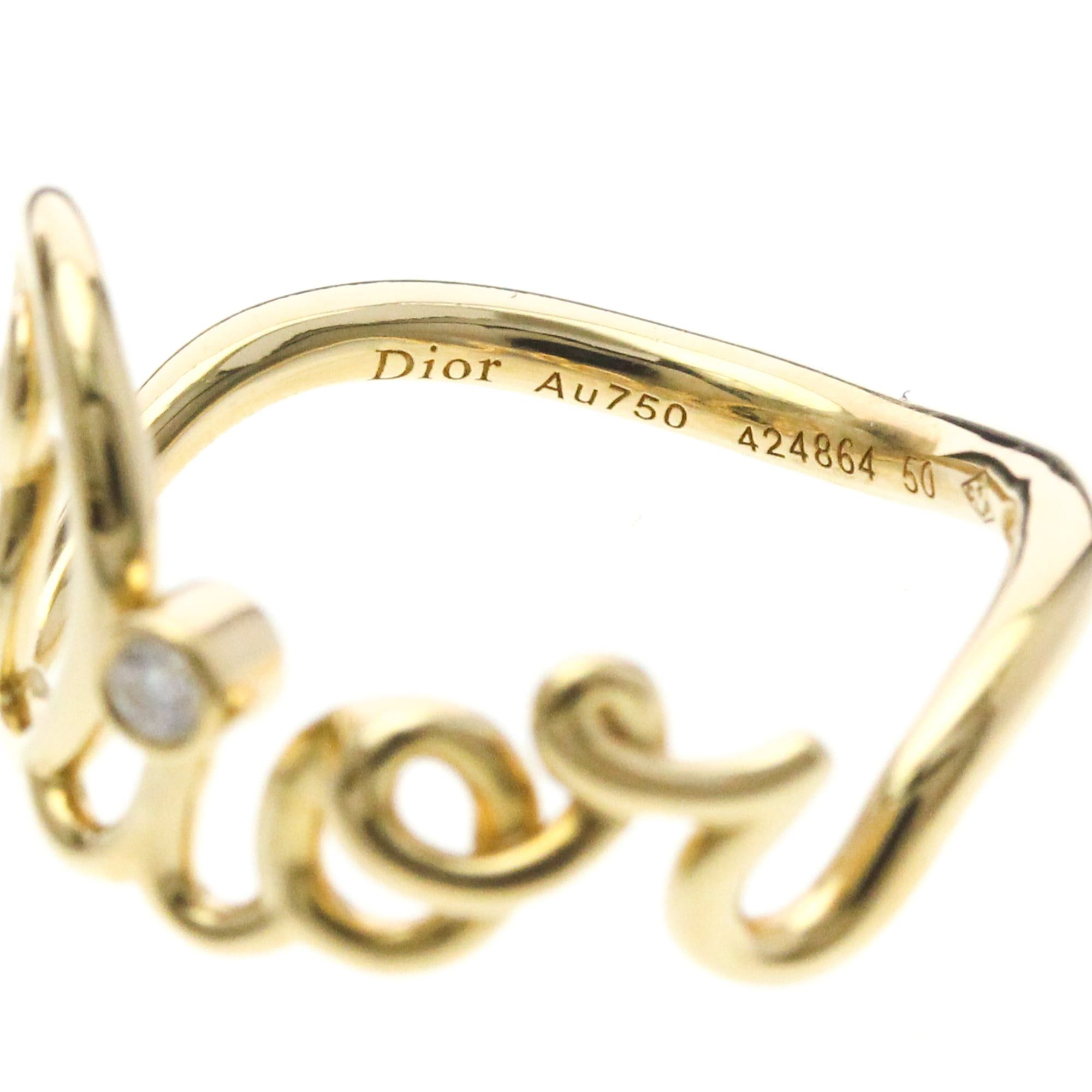 Dior Christian Dior Dioramour Ring JOUI95052 Yellow Gold (18K) Fashion Diamond Band Ring Gold Size ONE SIZE - 5 Thumbnail