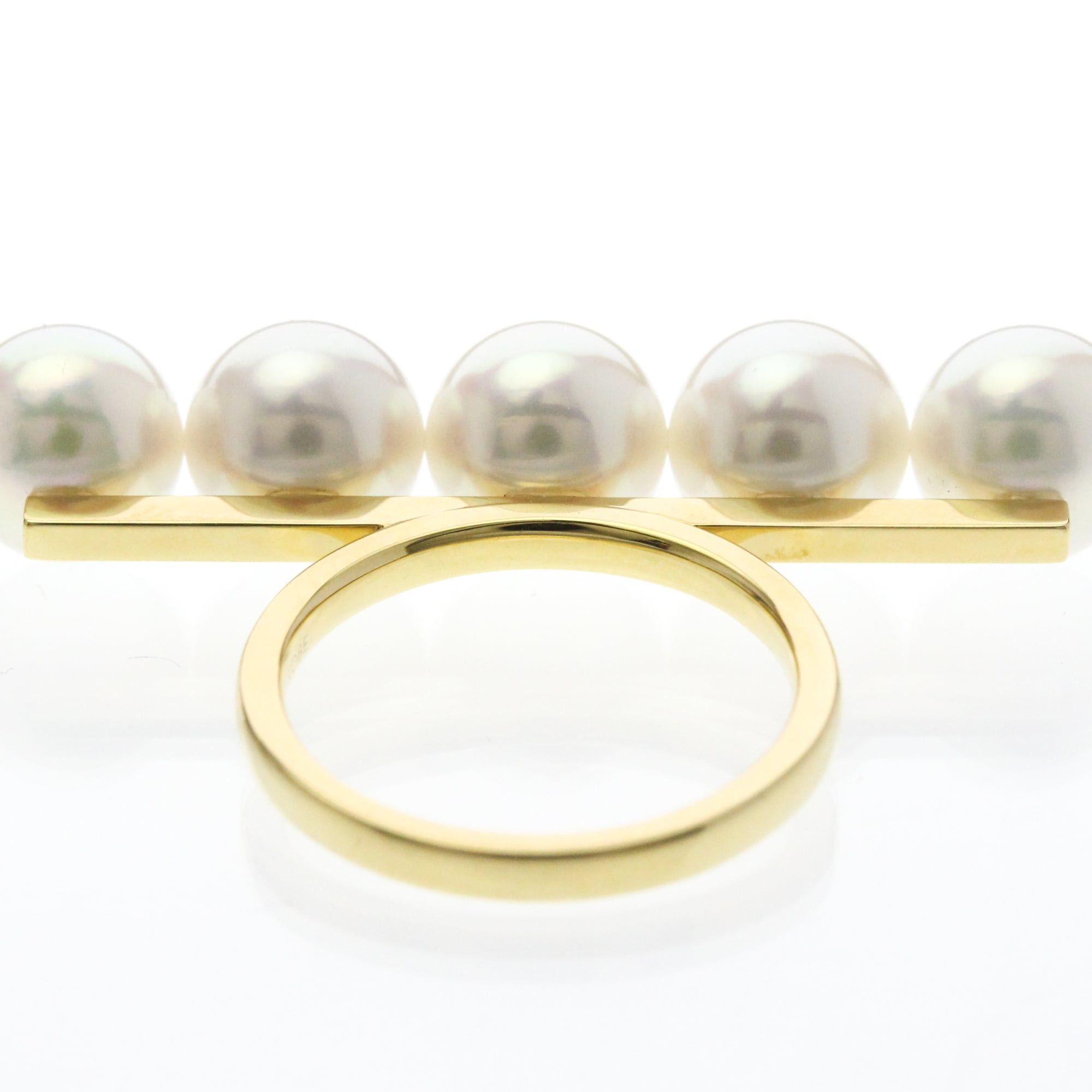 Other Tasaki Balance Signature Ring R4398 Yellow Gold (18K) Fashion Pearl Band Ring Gold Size ONE SIZE - 7 Thumbnail