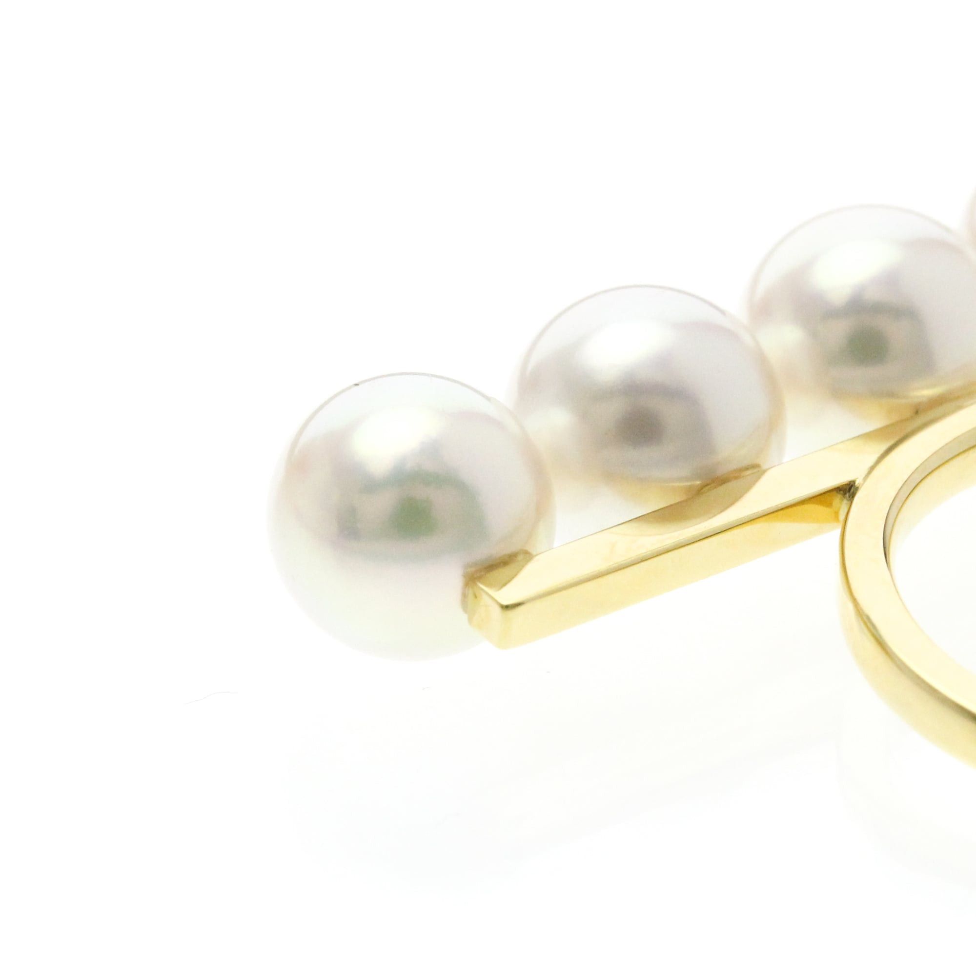 Other Tasaki Balance Signature Ring R4398 Yellow Gold (18K) Fashion Pearl Band Ring Gold Size ONE SIZE - 10 Thumbnail