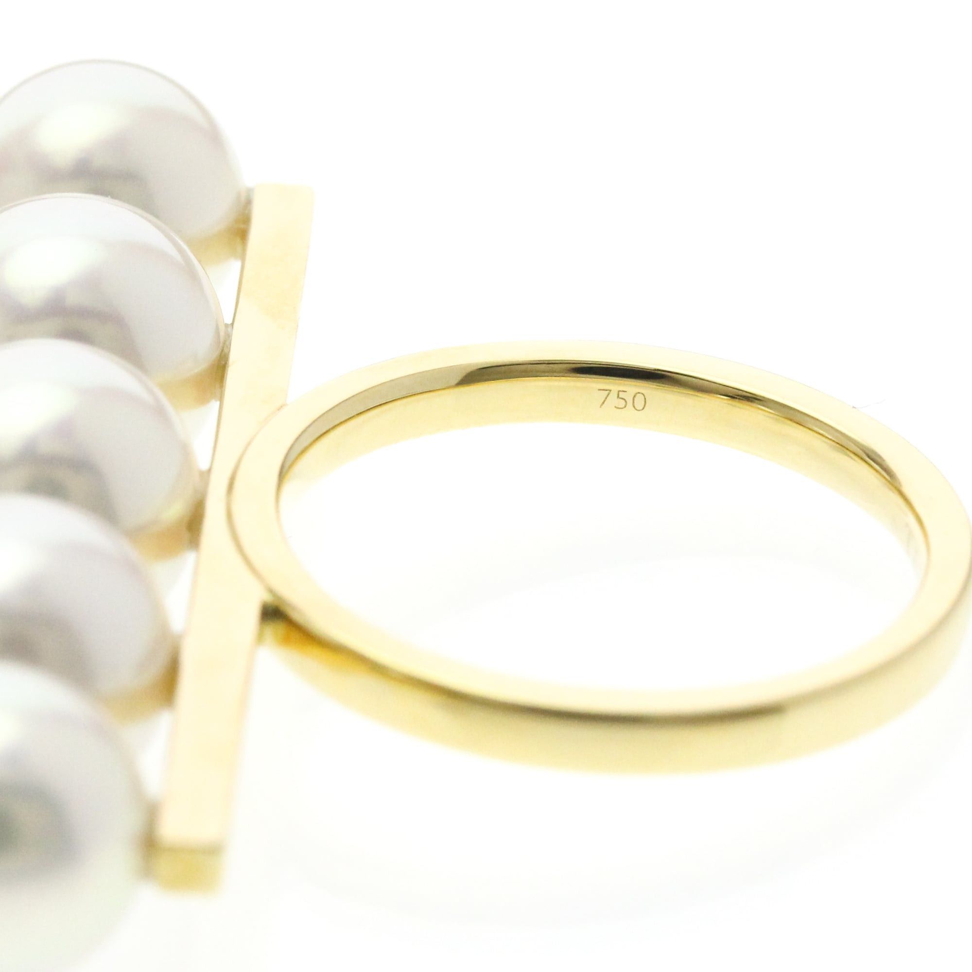 Other Tasaki Balance Signature Ring R4398 Yellow Gold (18K) Fashion Pearl Band Ring Gold Size ONE SIZE - 6 Thumbnail