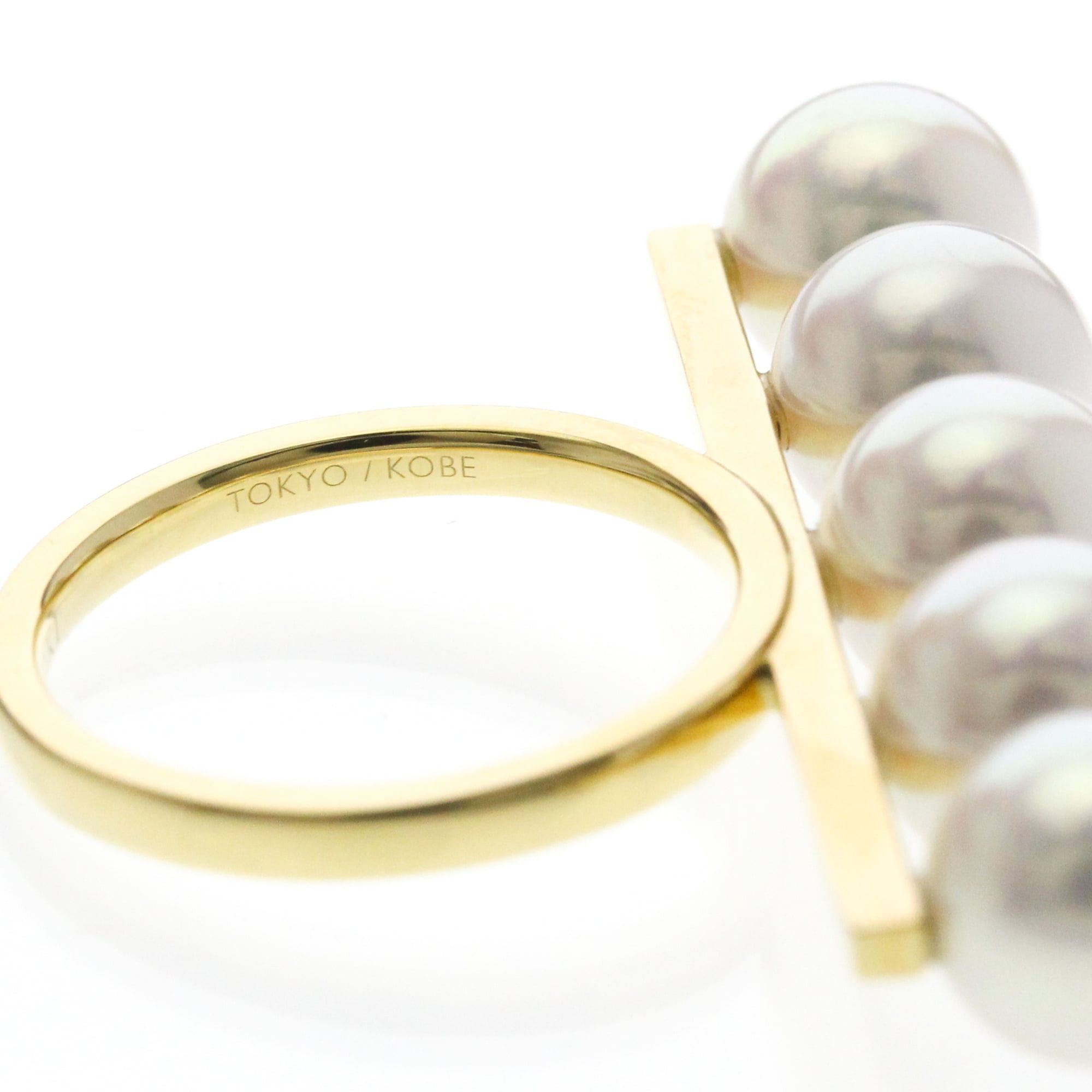 Other Tasaki Balance Signature Ring R4398 Yellow Gold (18K) Fashion Pearl Band Ring Gold Size ONE SIZE - 8 Thumbnail