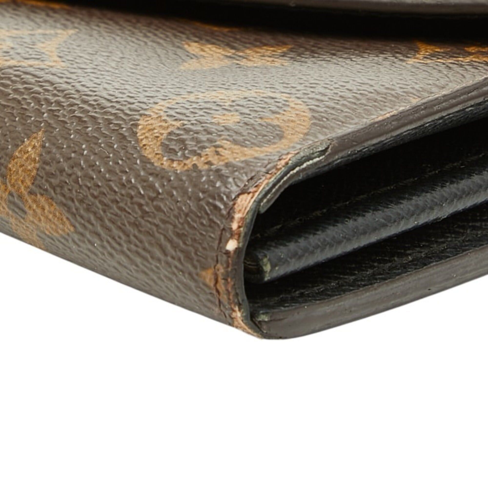 Louis Vuitton Louis Vuitton Monogram Giant Reverse Portefeuille Sarah Long Wallet M80726 Brown Leather Women's LOUIS VUITTON Size ONE SIZE - 4 Thumbnail