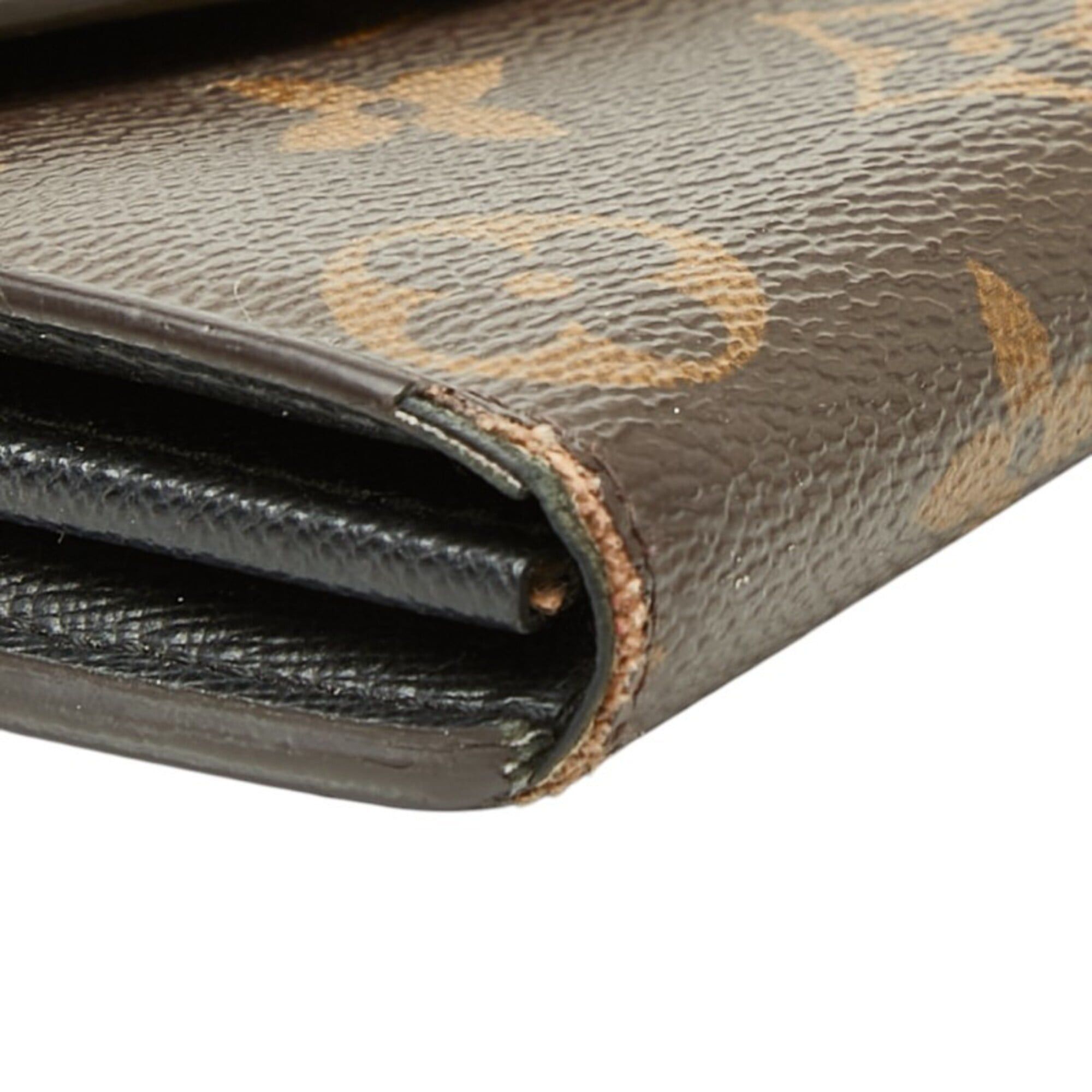 Louis Vuitton Louis Vuitton Monogram Giant Reverse Portefeuille Sarah Long Wallet M80726 Brown Leather Women's LOUIS VUITTON Size ONE SIZE - 5 Thumbnail