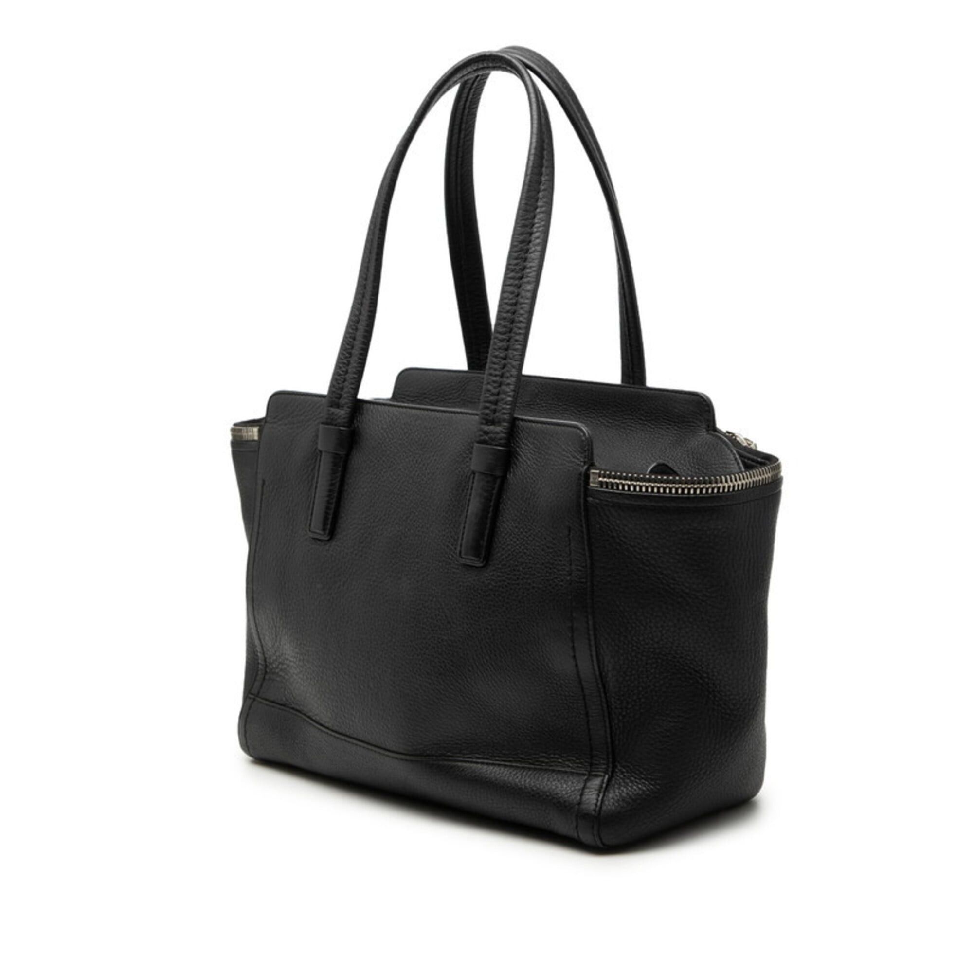 Salvatore Ferragamo Salvatore Ferragamo Gancini Handbag Shoulder Bag Tote Black Leather Women's Size ONE SIZE - 2 Thumbnail