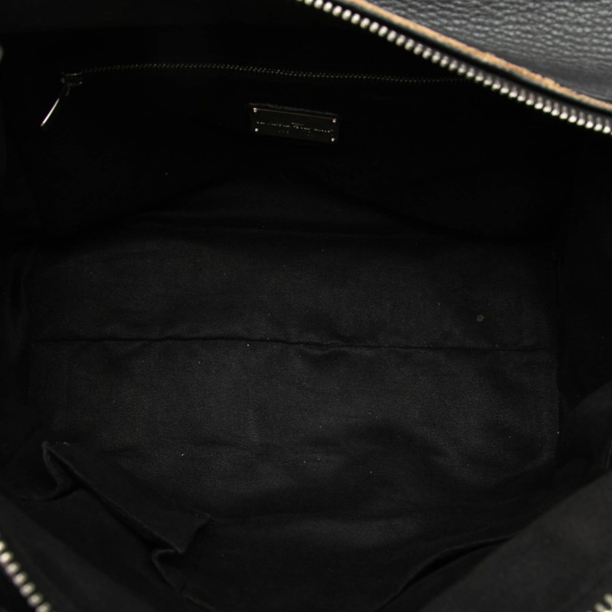 Salvatore Ferragamo Salvatore Ferragamo Gancini Handbag Shoulder Bag Tote Black Leather Women's Size ONE SIZE - 4 Thumbnail