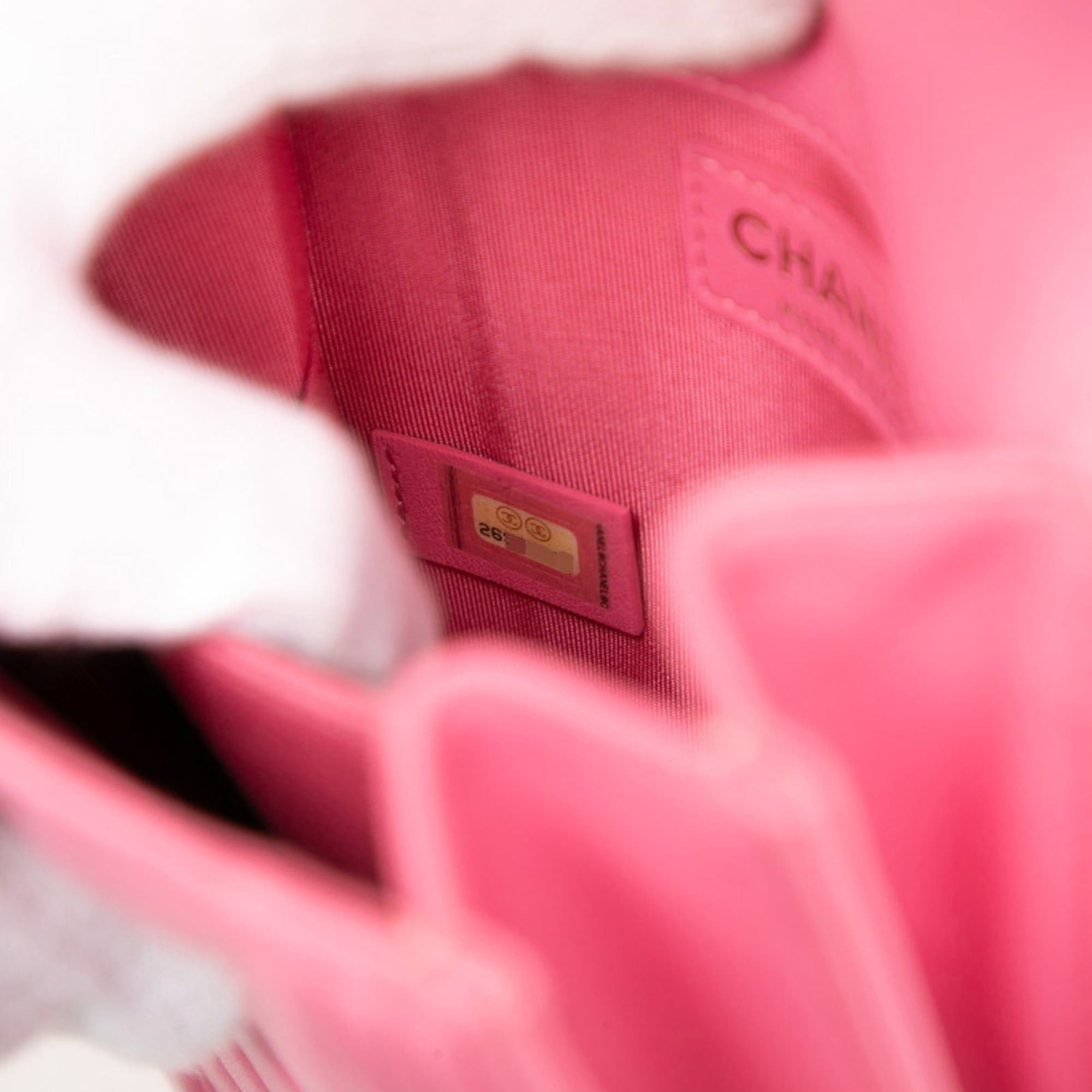 Chanel Chanel Coco Mark Matelassé Boy Chain Shoulder Bag Pink Lambskin Women's CHANEL Size ONE SIZE - 6 Thumbnail