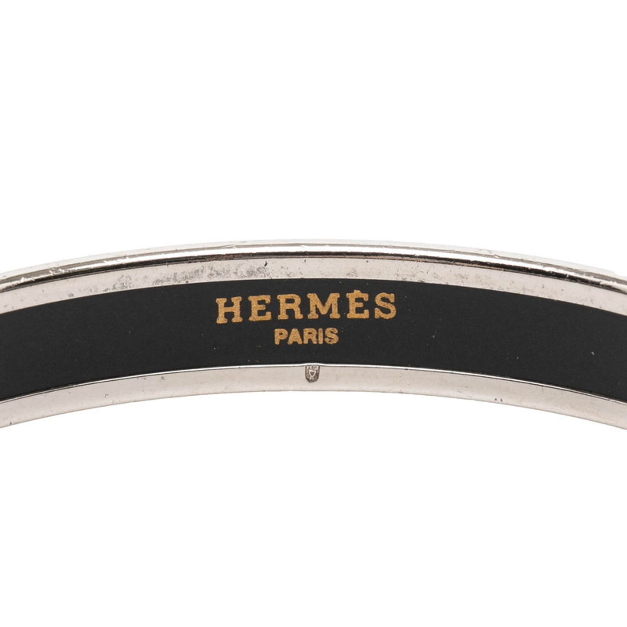 Hermes Hermes Email PM Calèche Carriage Logo Bangle Silver Ivory Metal Women's HERMES Size ONE SIZE - 4 Thumbnail
