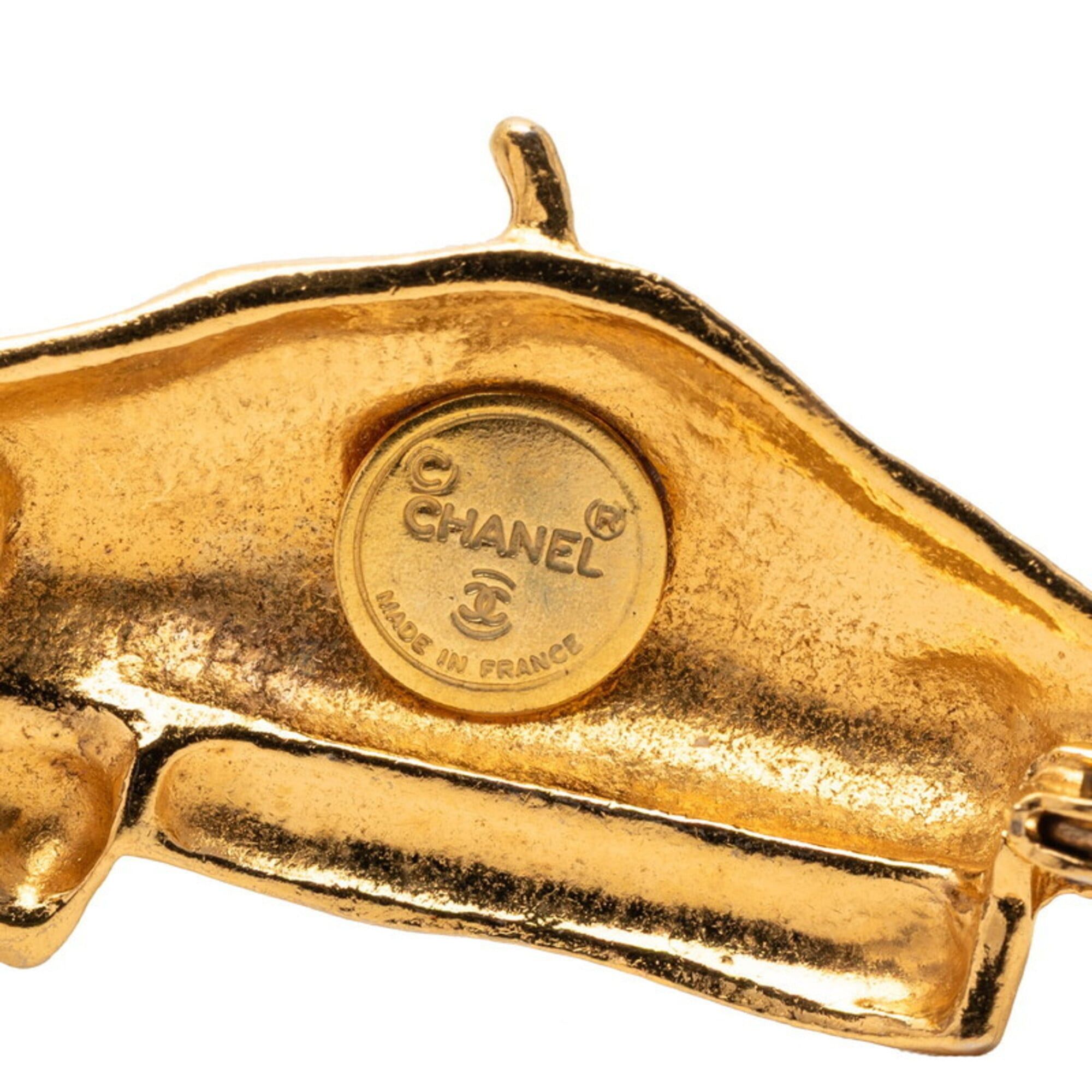 Chanel Chanel Vintage Beret Ribbon Motif Brooch Gold Plated Women's CHANEL Size ONE SIZE - 3 Thumbnail