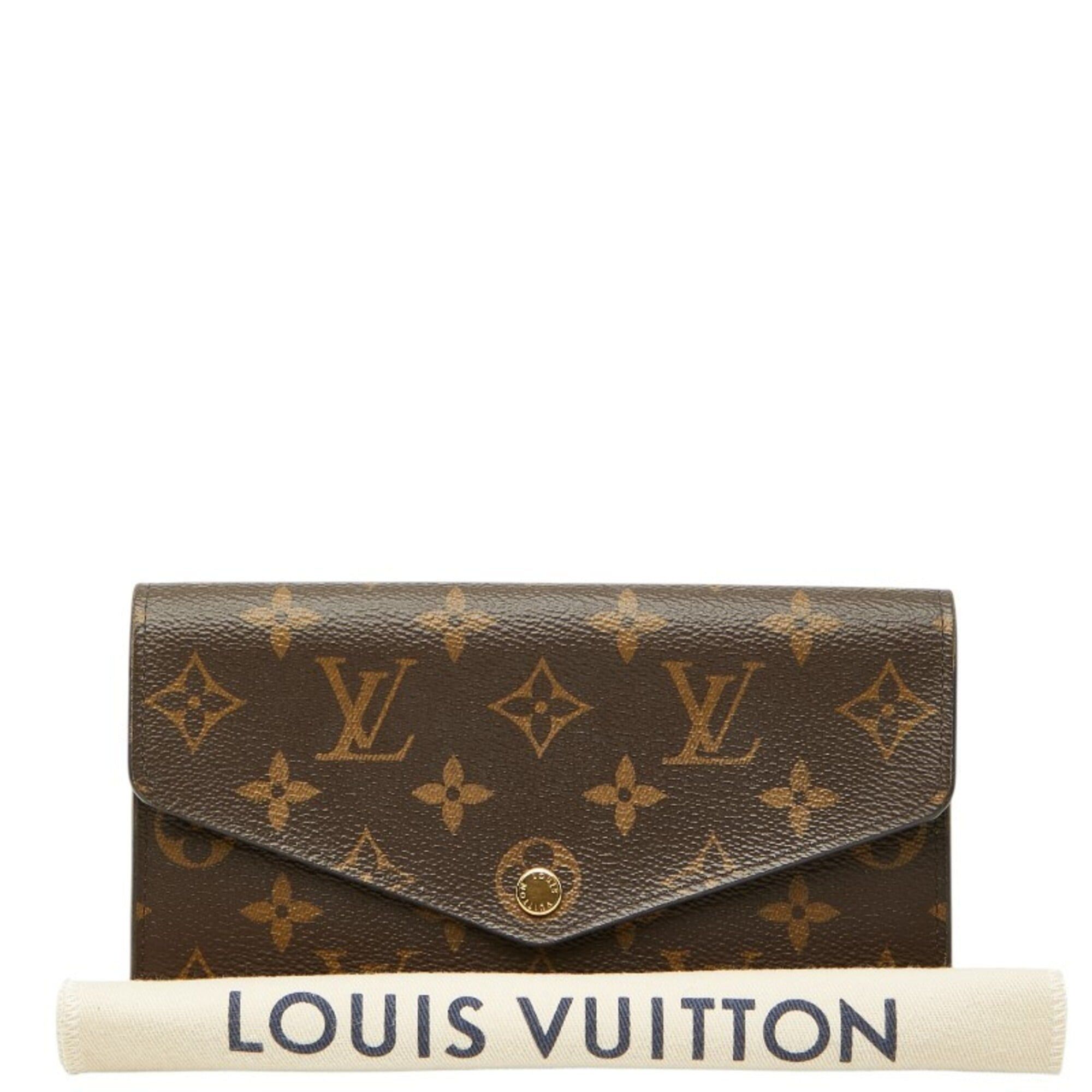 Louis Vuitton Louis Vuitton Monogram Portefeuille Sarah Long Wallet M62234 Brown Fuchsia Leather Women's LOUIS VUITTON Size ONE SIZE - 9 Thumbnail