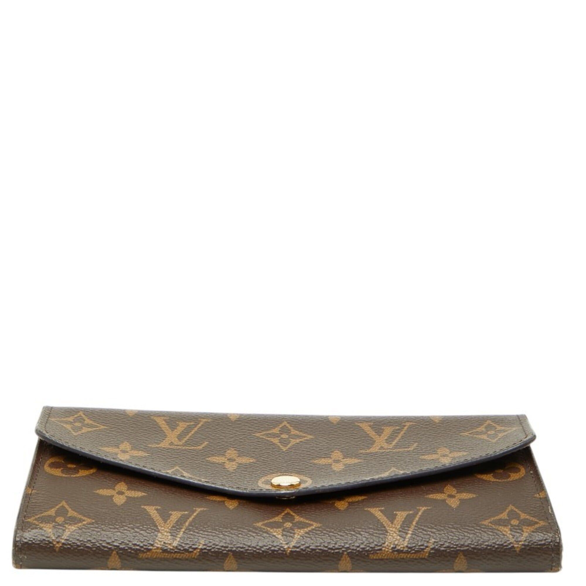 Louis Vuitton Louis Vuitton Monogram Portefeuille Sarah Long Wallet M62234 Brown Fuchsia Leather Women's LOUIS VUITTON Size ONE SIZE - 3 Thumbnail