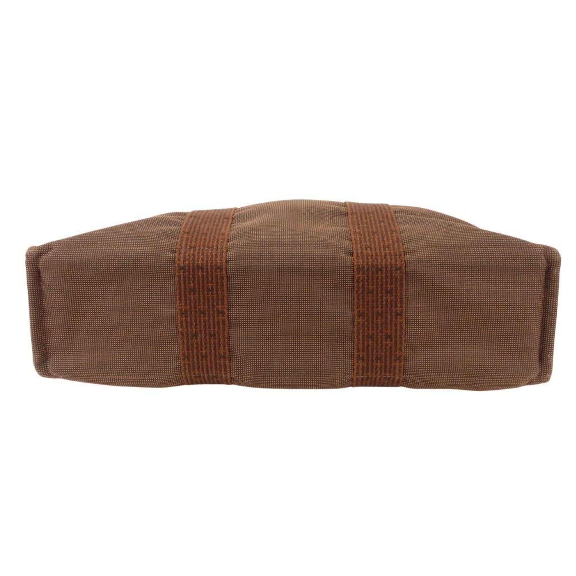Hermes Hermes Tote Bag, Herline MM, Polyester, Brown, Women's/Men's Size ONE SIZE - 5 Thumbnail