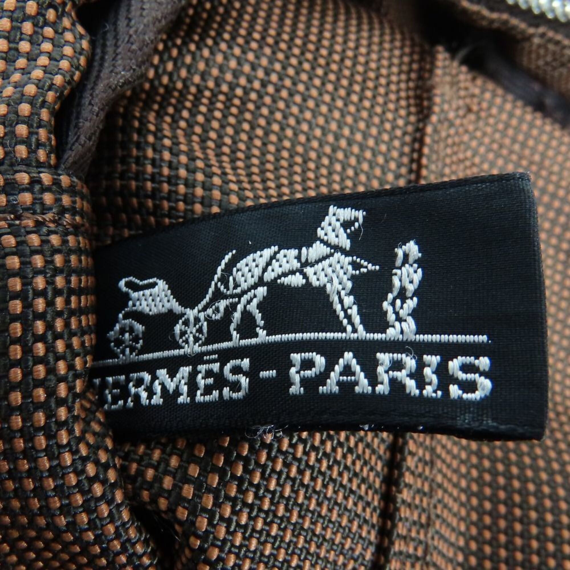 Hermes Hermes Tote Bag, Herline MM, Polyester, Brown, Women's/Men's Size ONE SIZE - 19 Thumbnail