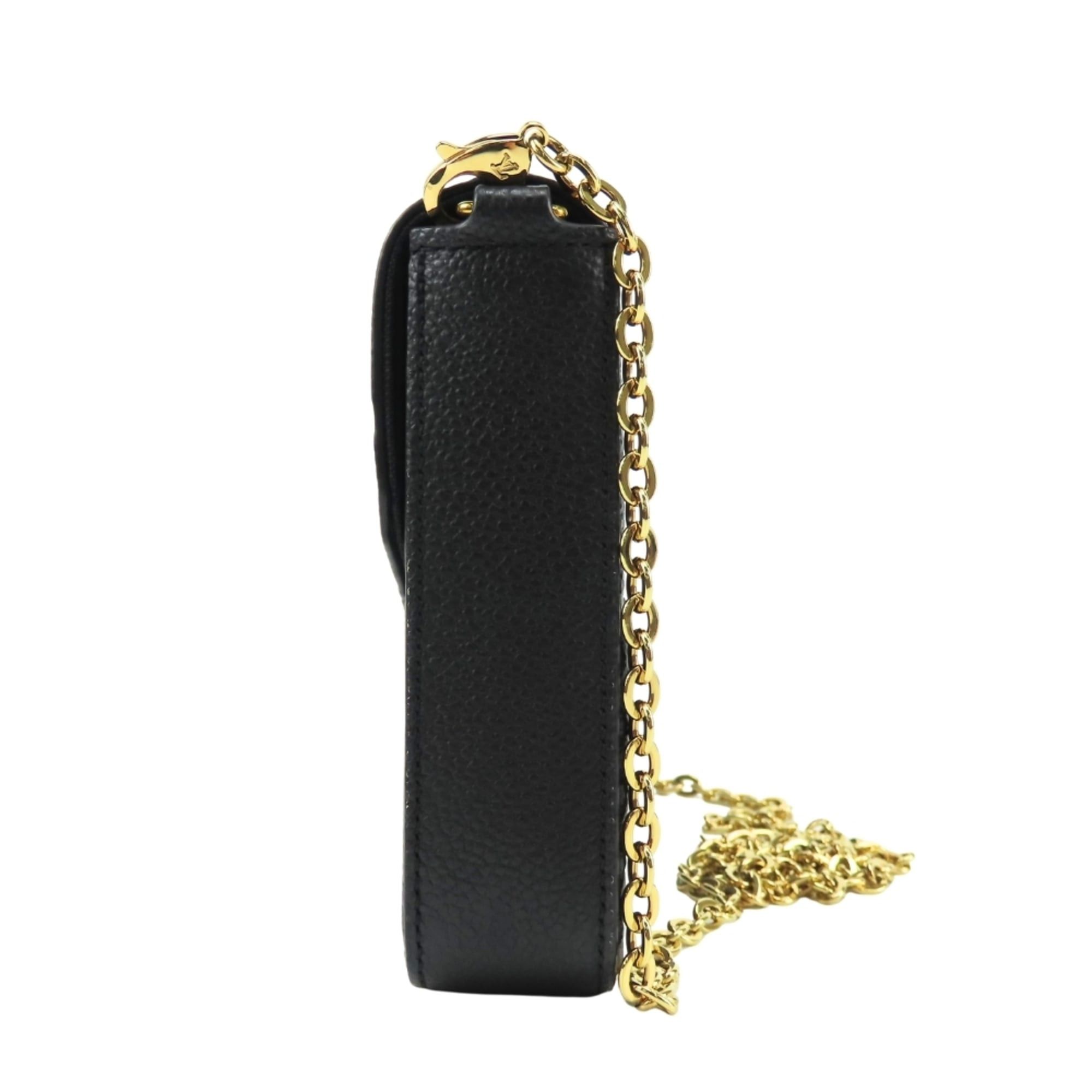 Louis Vuitton Louis Vuitton Shoulder Bag Pochette Felicie M64064 Monogram Empreinte Noir Gold Hardware Women's LOUIS VUITTON Size ONE SIZE - 3 Thumbnail
