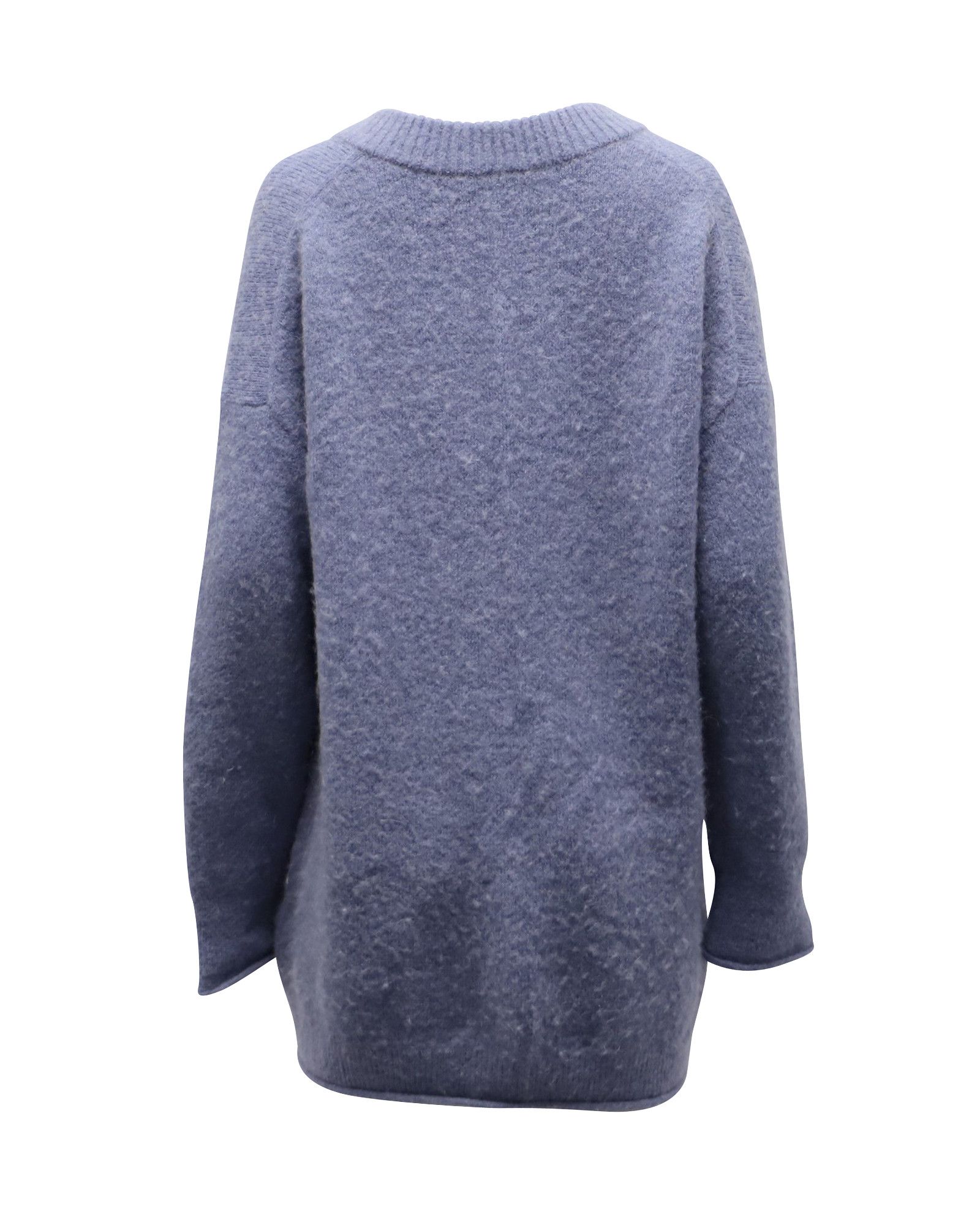 Acne Studios Acne Studios Keandra V Neck Sweater in Blue Nylon Size XS / US 0-2 / IT 36-38 - 3 Thumbnail