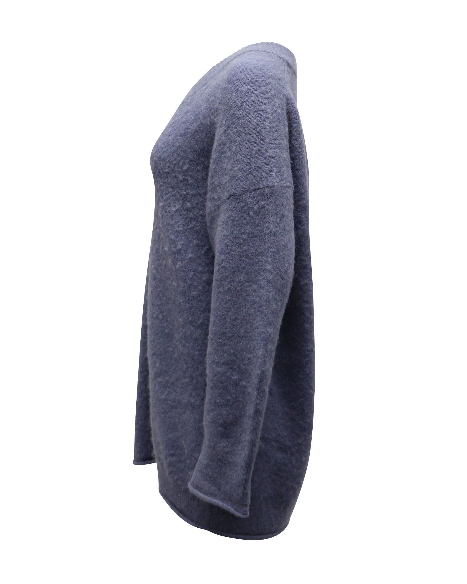 Acne Studios Acne Studios Keandra V Neck Sweater in Blue Nylon Size XS / US 0-2 / IT 36-38 - 2 Thumbnail