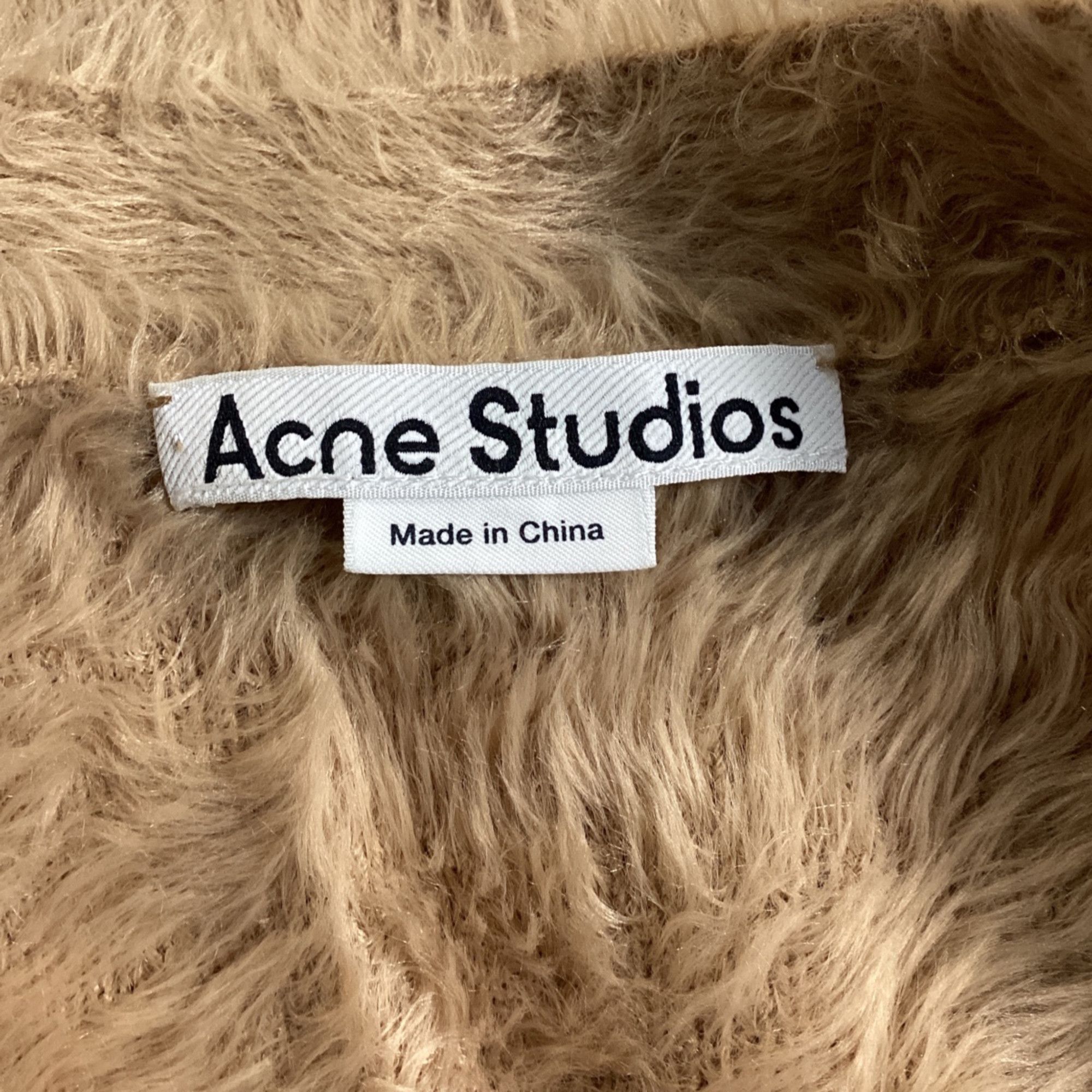 Acne Studios Acne Studios Brushed Cropped Cardigan in Brown Nylon Size XS / US 0-2 / IT 36-38 - 5 Thumbnail