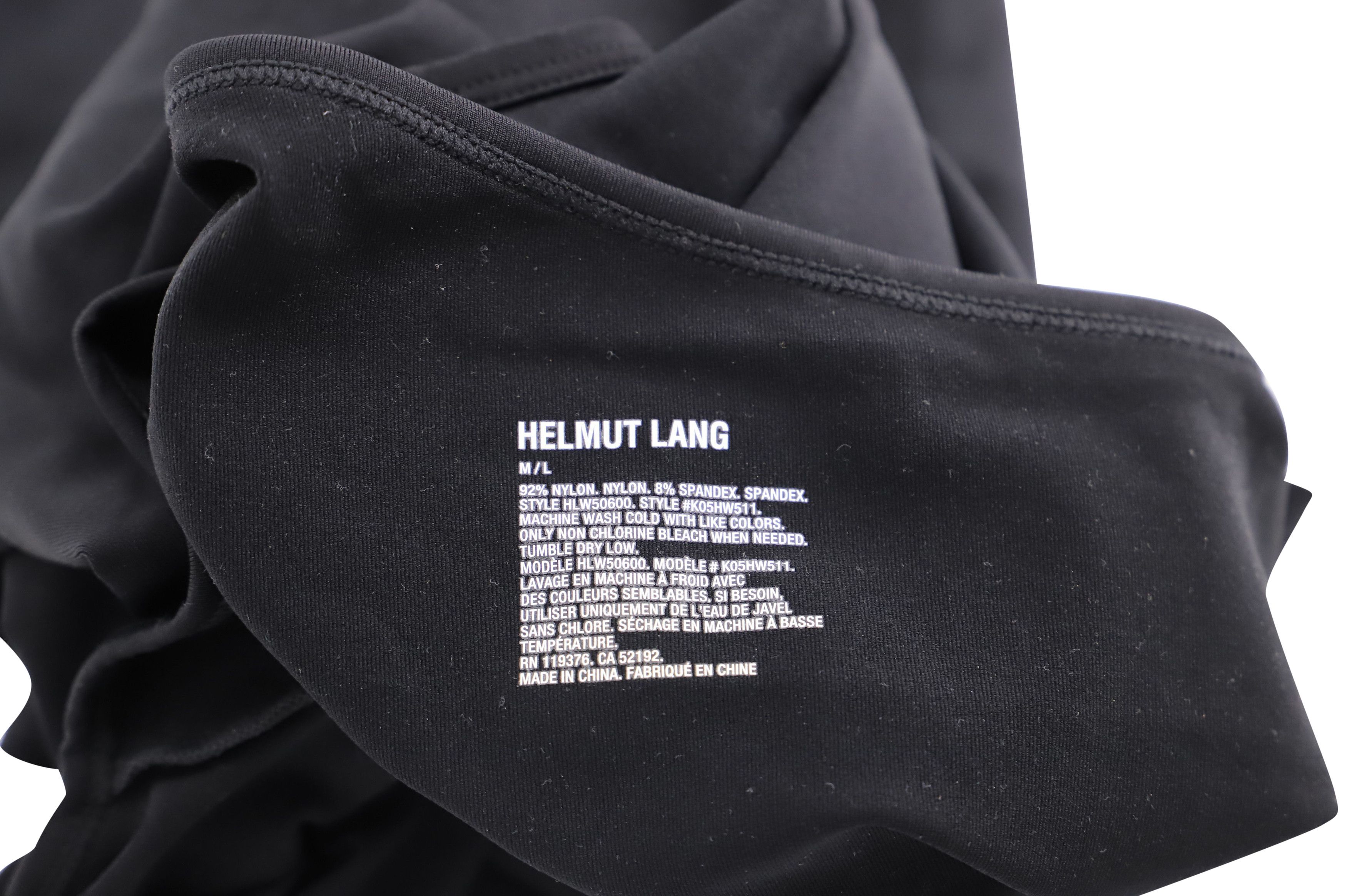 Helmut Lang Helmut Lang Cut-Out Stretch Turtleneck Top in Black Nylon Size XS / US 0-2 / IT 36-38 - 4 Thumbnail
