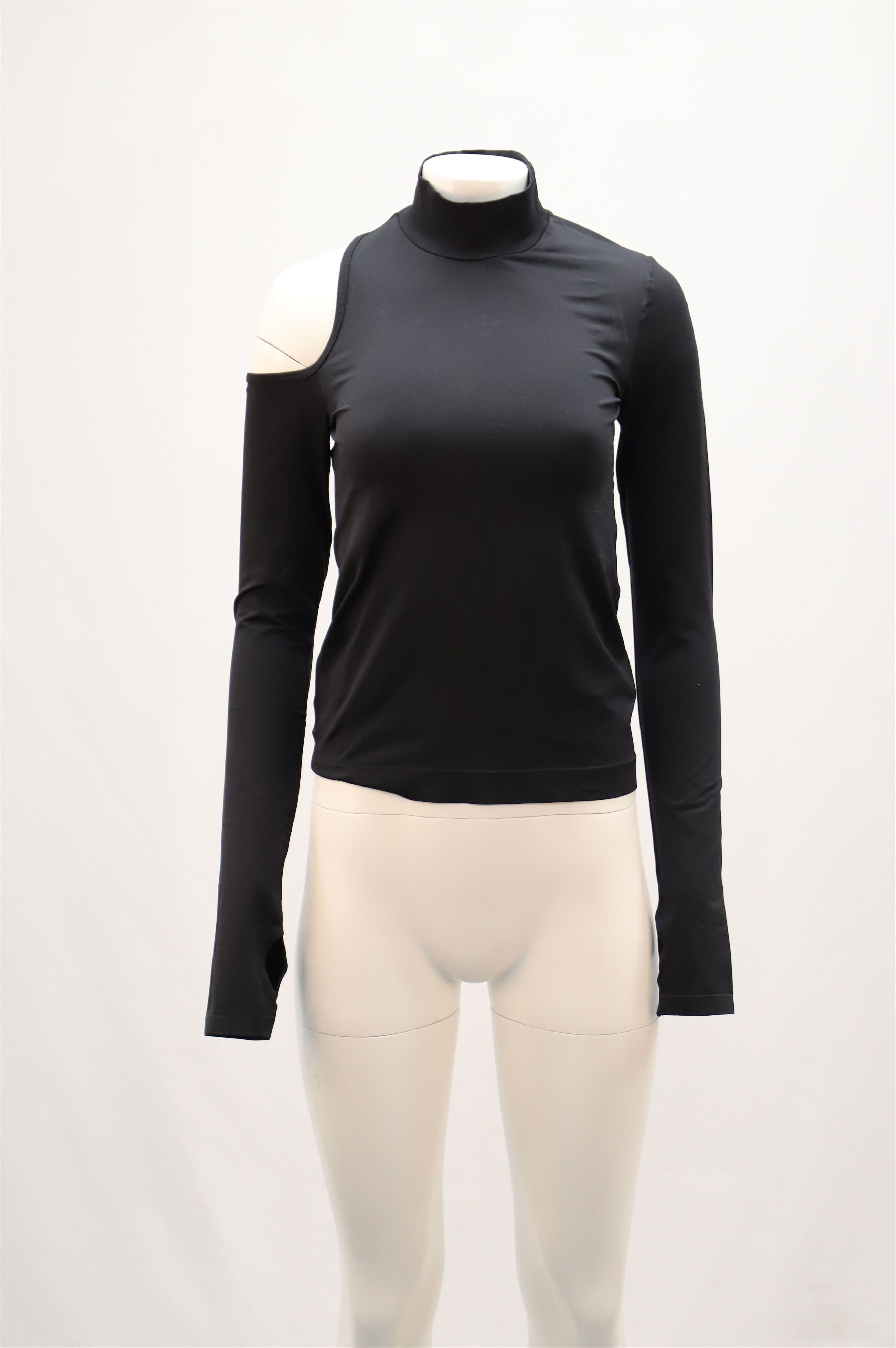 Helmut Lang Helmut Lang Cut-Out Stretch Turtleneck Top in Black Nylon Size XS / US 0-2 / IT 36-38 - 5 Thumbnail