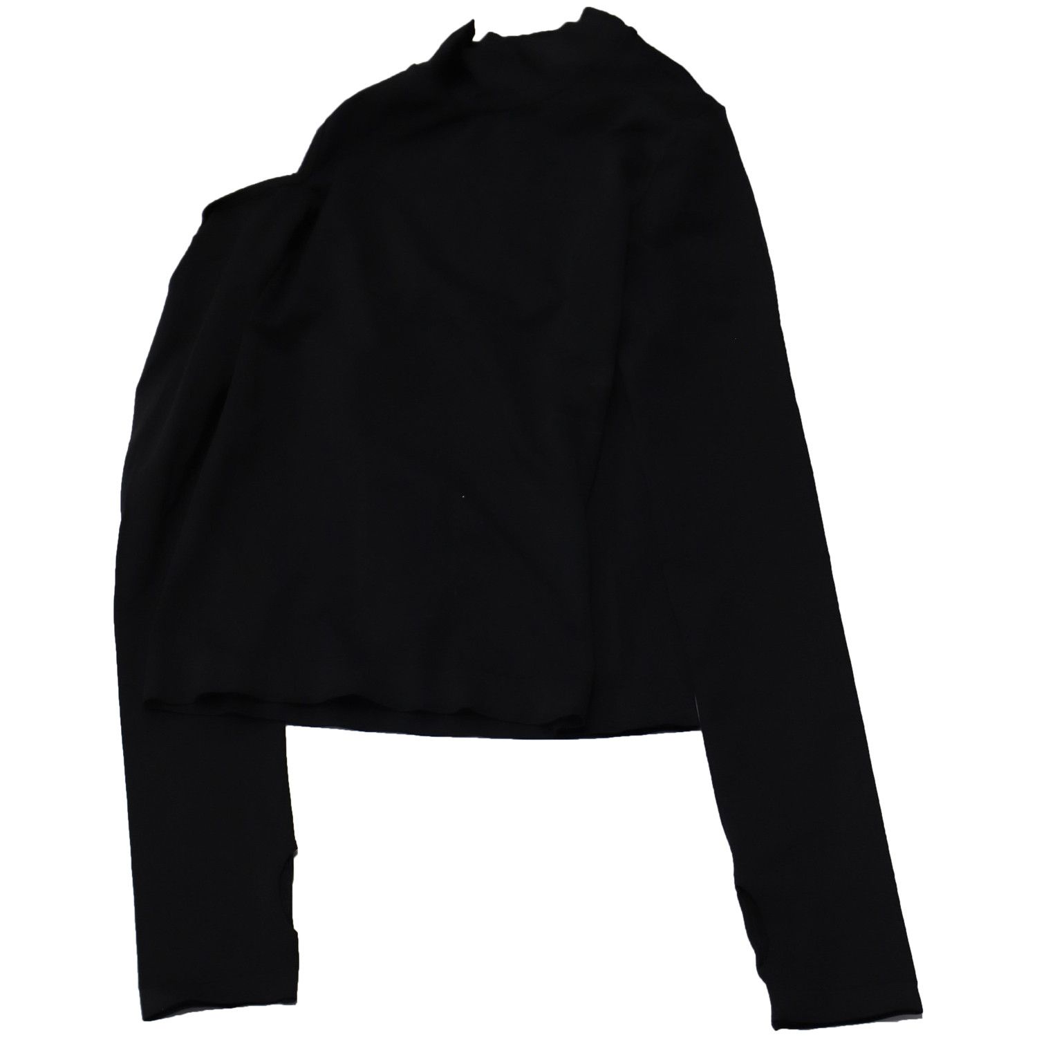 Helmut Lang Helmut Lang Cut-Out Stretch Turtleneck Top in Black Nylon Size XS / US 0-2 / IT 36-38 - 2 Thumbnail