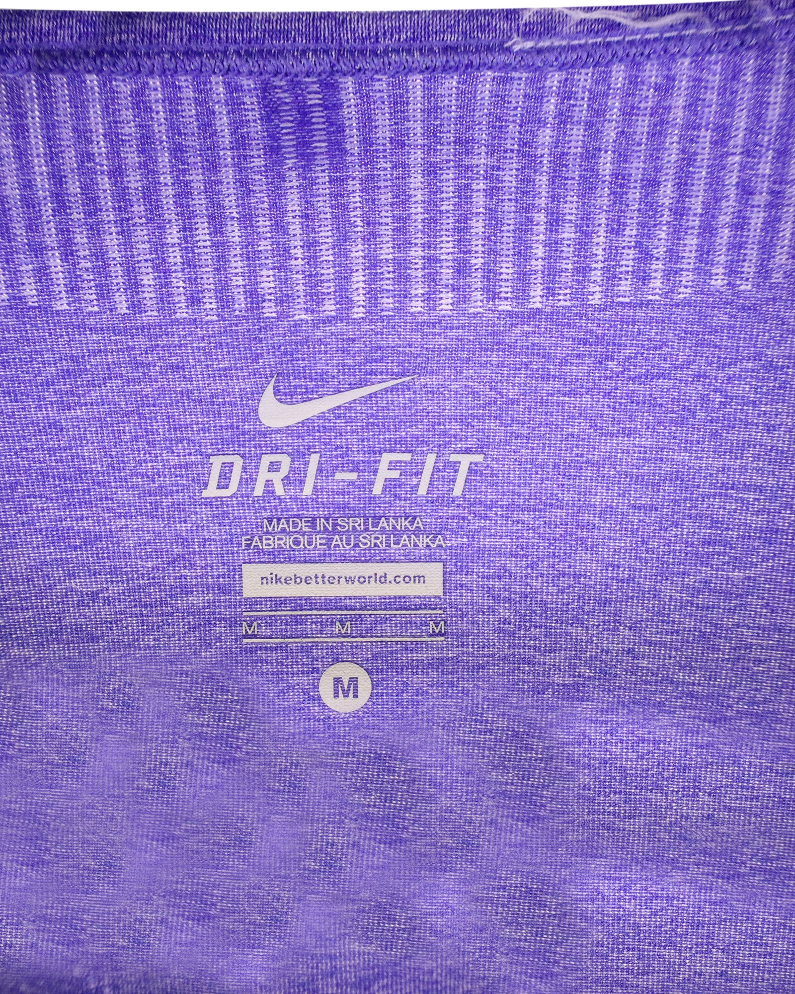 Nike Nike Dri-Fit Long-Sleeved Top in Purple Polyester Size M / US 6-8 / IT 42-44 - 2 Thumbnail