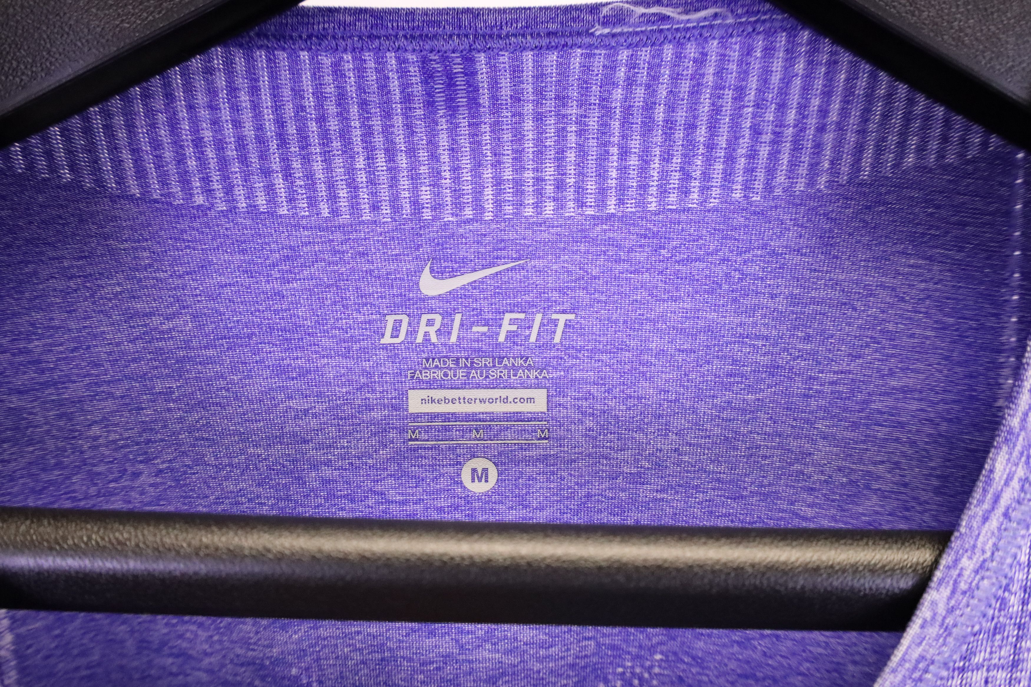 Nike Nike Dri-Fit Long-Sleeved Top in Purple Polyester Size M / US 6-8 / IT 42-44 - 5 Thumbnail