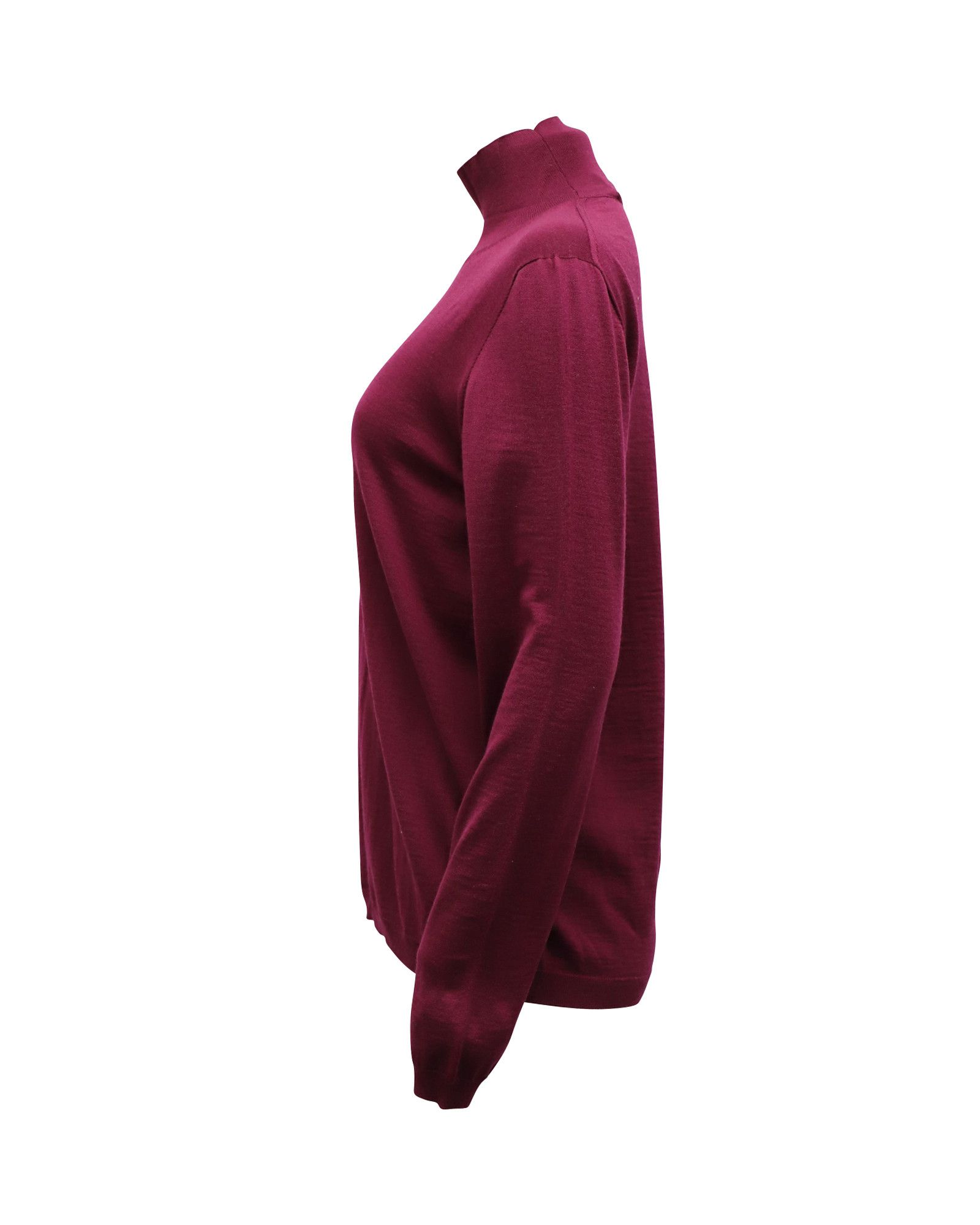 Marni Marni Long Sleeve Turtleneck Sweater in Maroon Wool Size XS / US 0-2 / IT 36-38 - 2 Thumbnail