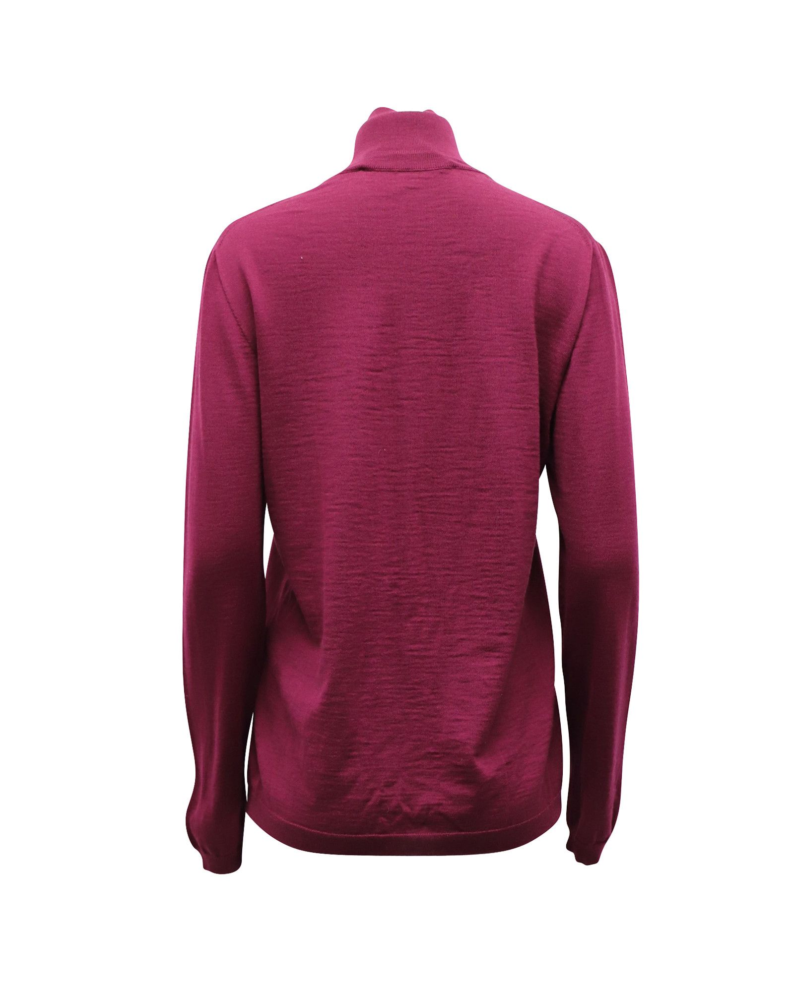 Marni Marni Long Sleeve Turtleneck Sweater in Maroon Wool Size XS / US 0-2 / IT 36-38 - 3 Thumbnail