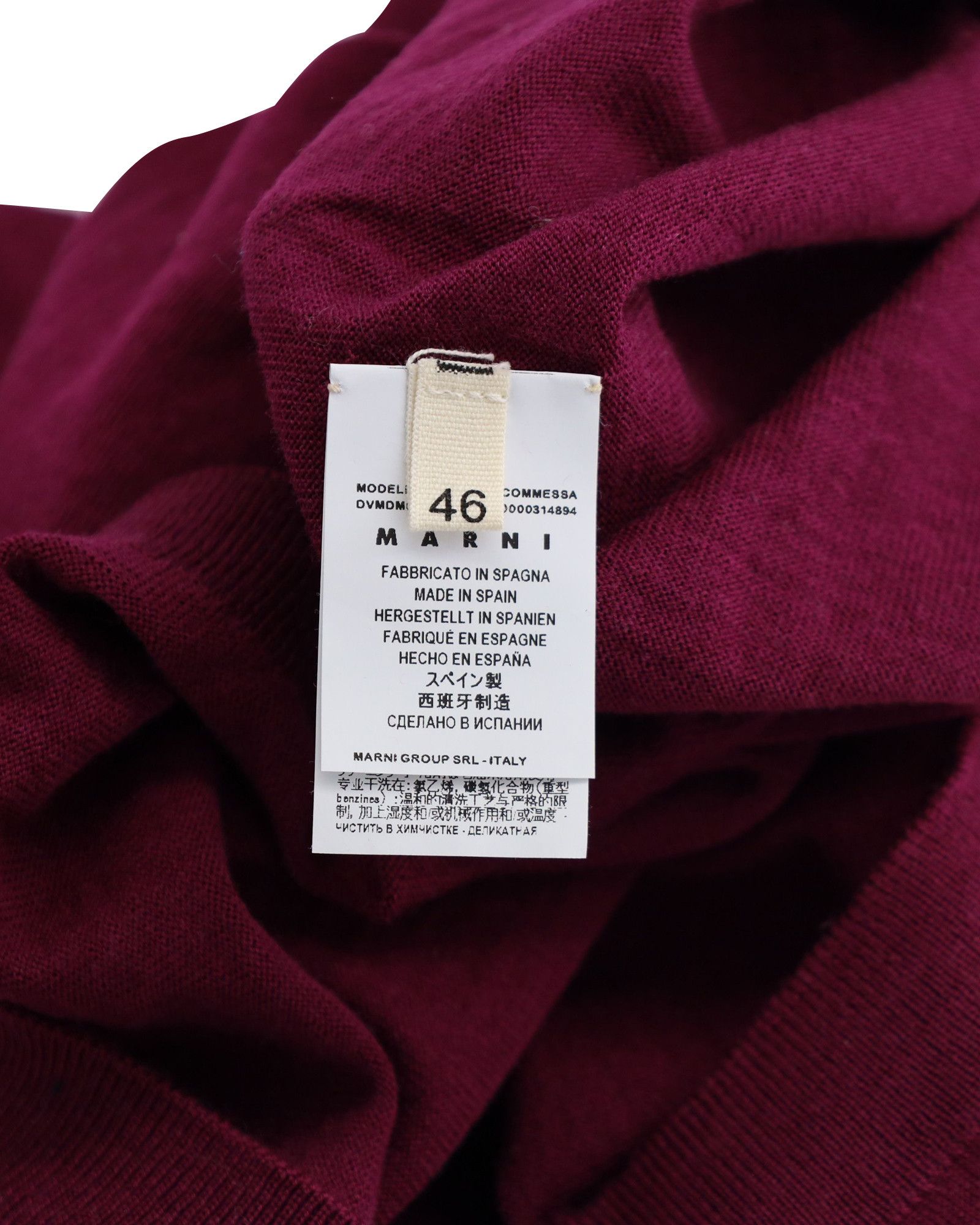 Marni Marni Long Sleeve Turtleneck Sweater in Maroon Wool Size XS / US 0-2 / IT 36-38 - 5 Thumbnail