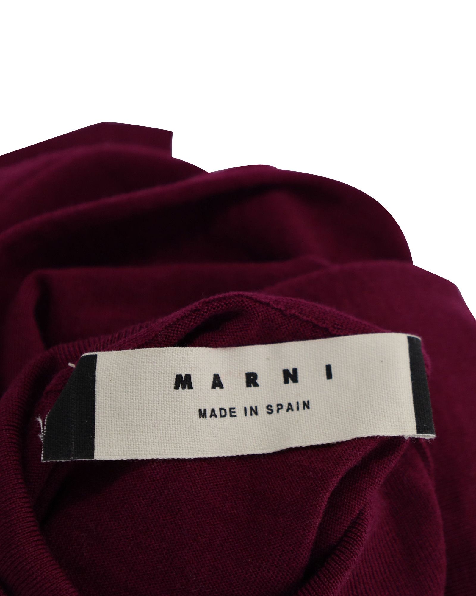 Marni Marni Long Sleeve Turtleneck Sweater in Maroon Wool Size XS / US 0-2 / IT 36-38 - 4 Thumbnail