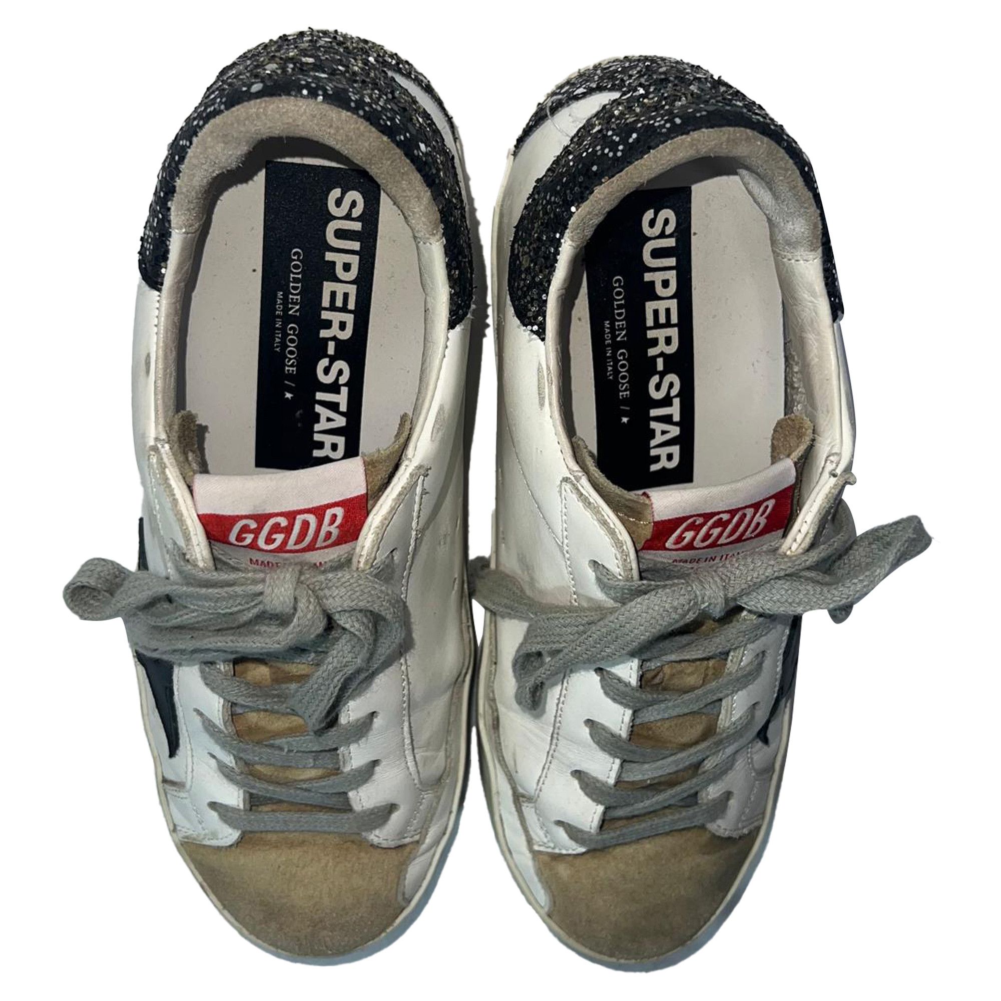 Golden Goose Golden Goose Super-Star Glittered Heel Tab Low-Top Sneakers Size US 8 / IT 38 - 5 Thumbnail
