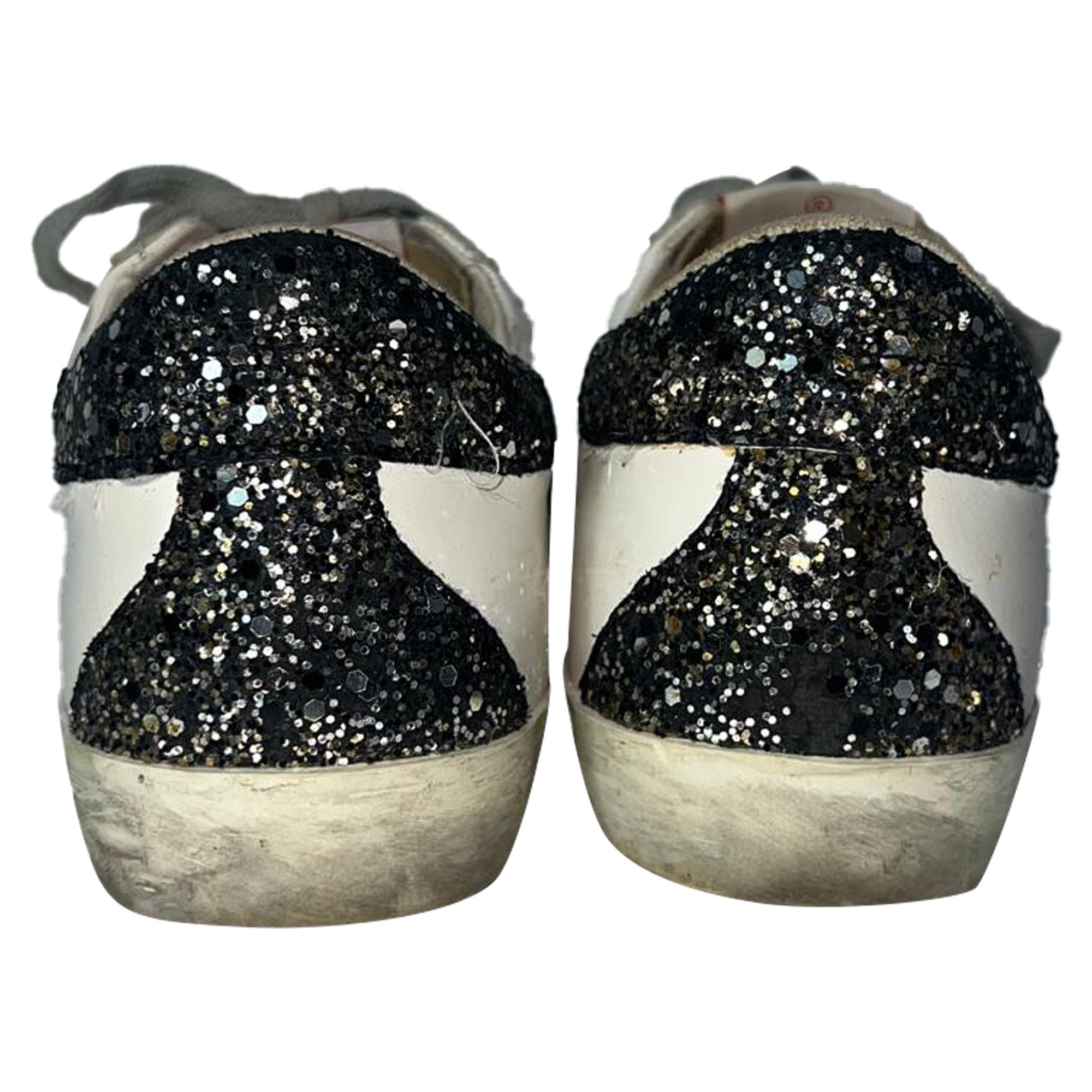 Golden Goose Golden Goose Super-Star Glittered Heel Tab Low-Top Sneakers Size US 8 / IT 38 - 4 Thumbnail