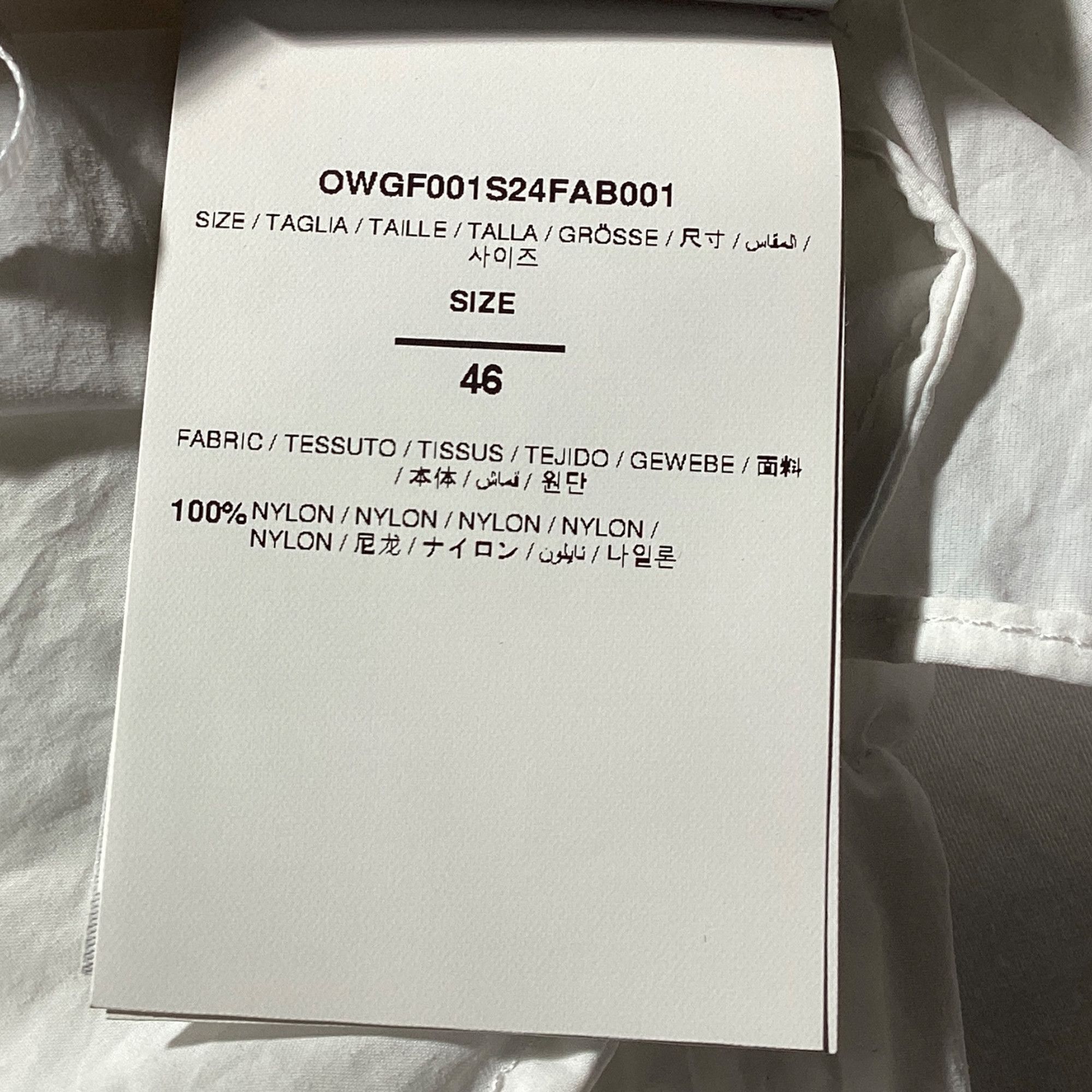 Off-White Off-White Smocked Zipped Blouse in White Nylon Size XS / US 0-2 / IT 36-38 - 5 Thumbnail