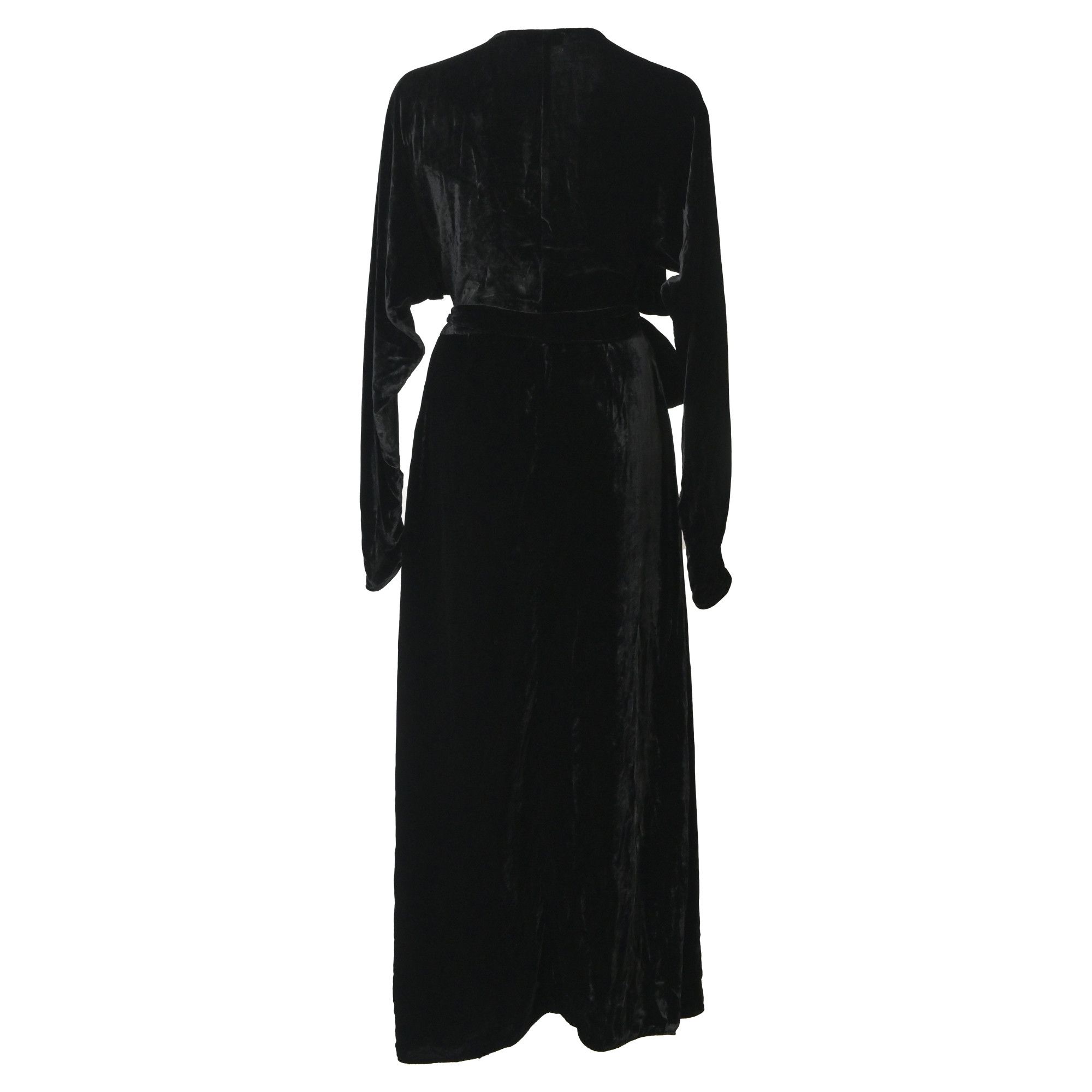 The Attico The Attico Raquel Wrap Maxi Dress in Black Velvet Size S / US 4 / IT 40 - 3 Thumbnail