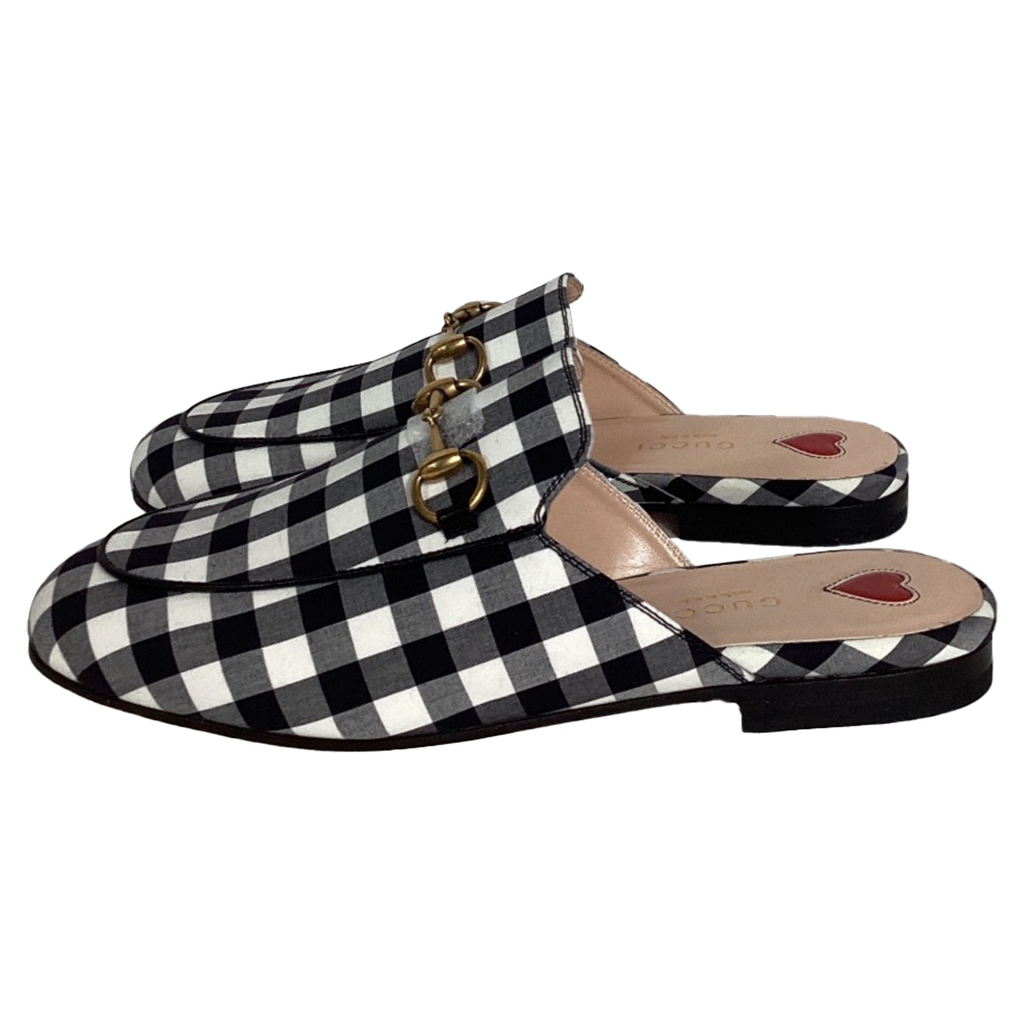 Gucci Gucci Princetown Horsebit Check Mules in Multicolor Cotton Size US 6 / IT 36 - 4 Thumbnail