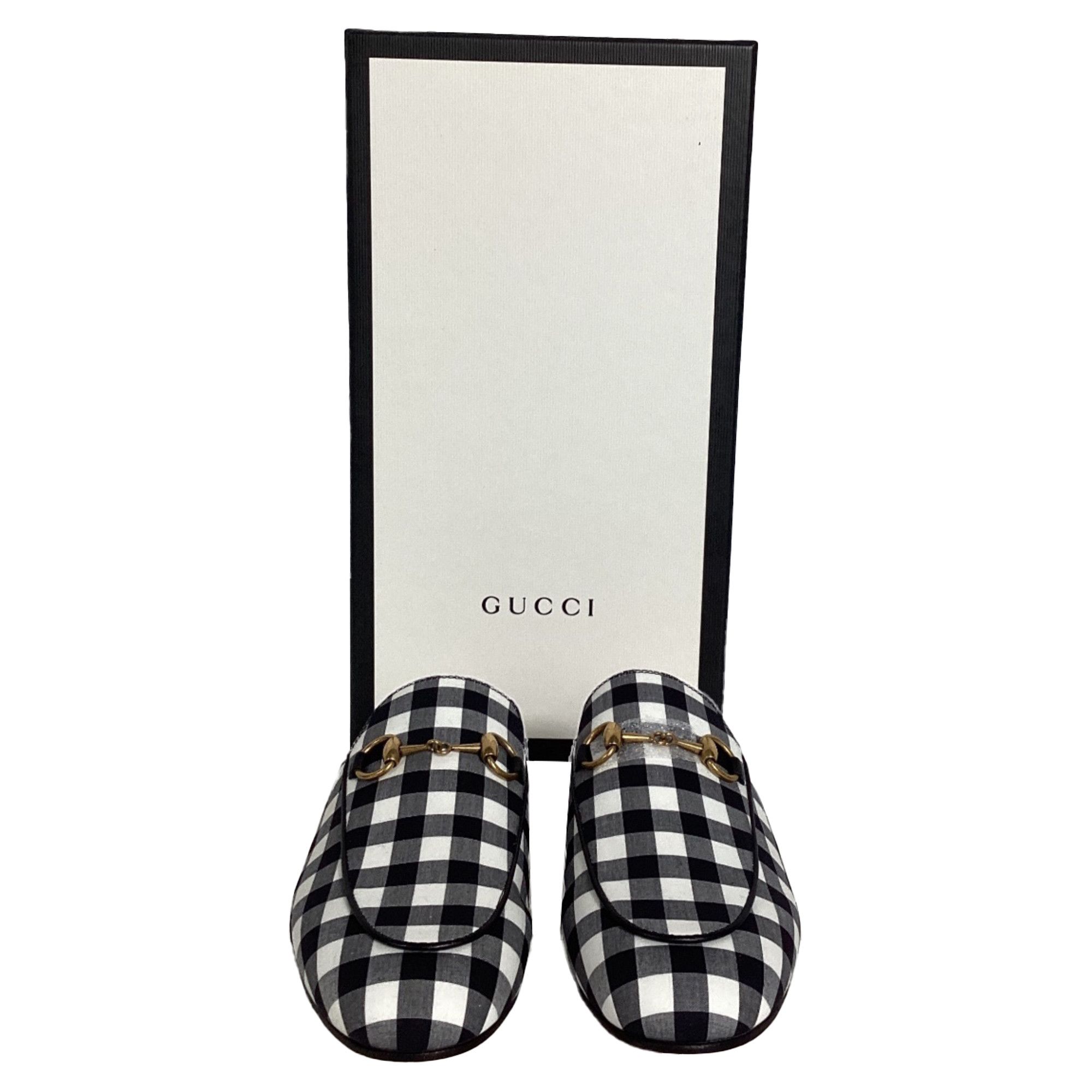 Gucci Gucci Princetown Horsebit Check Mules in Multicolor Cotton Size US 6 / IT 36 - 5 Thumbnail