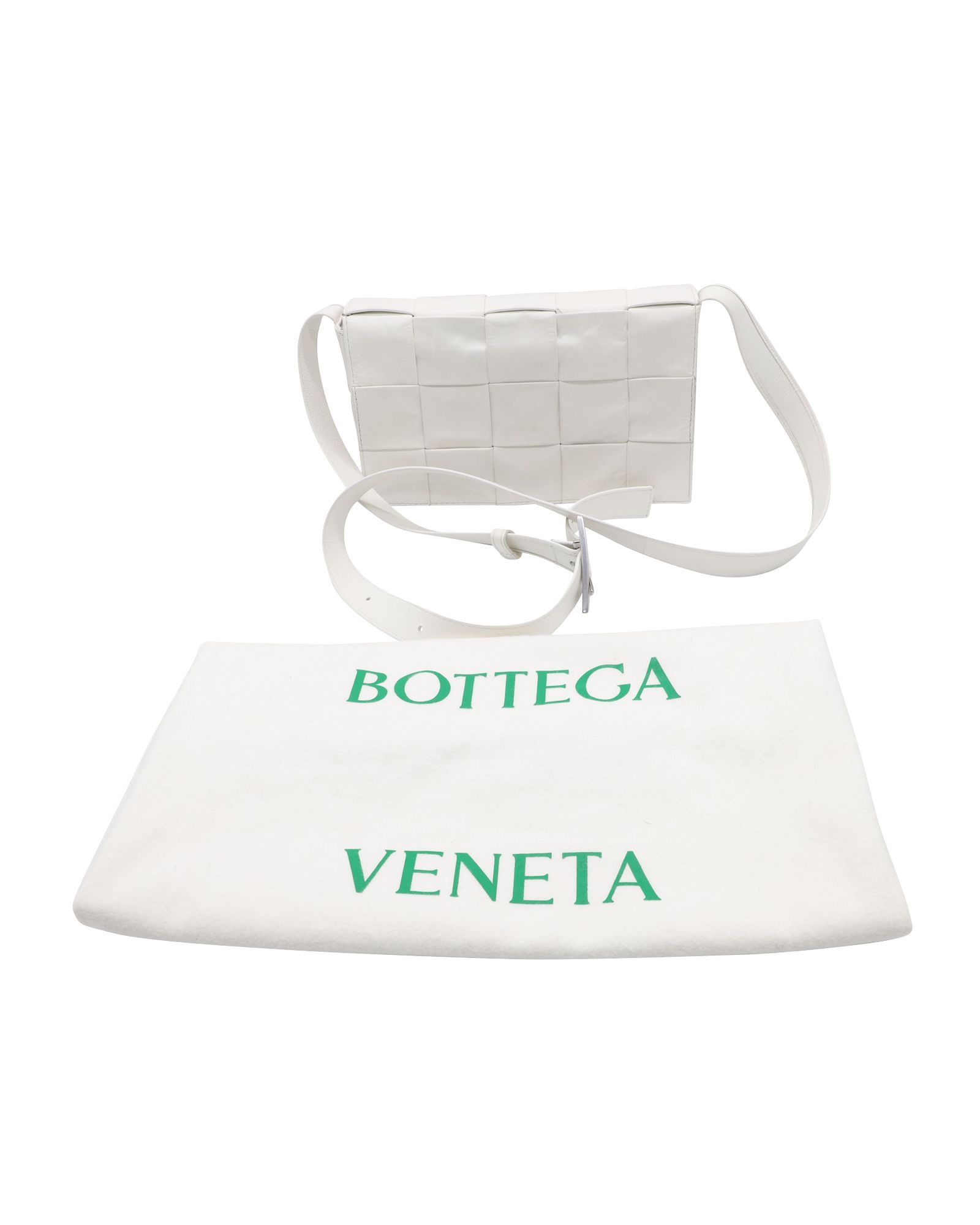 Bottega Veneta Bottega Veneta Cassette Bag in White Calfskin Leather Size ONE SIZE - 5 Thumbnail