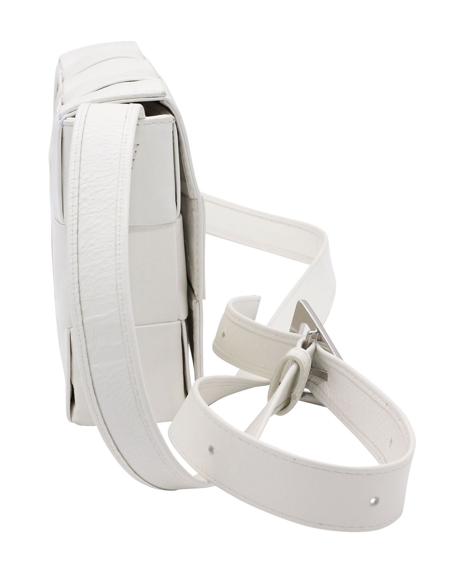 Bottega Veneta Bottega Veneta Cassette Bag in White Calfskin Leather Size ONE SIZE - 4 Thumbnail